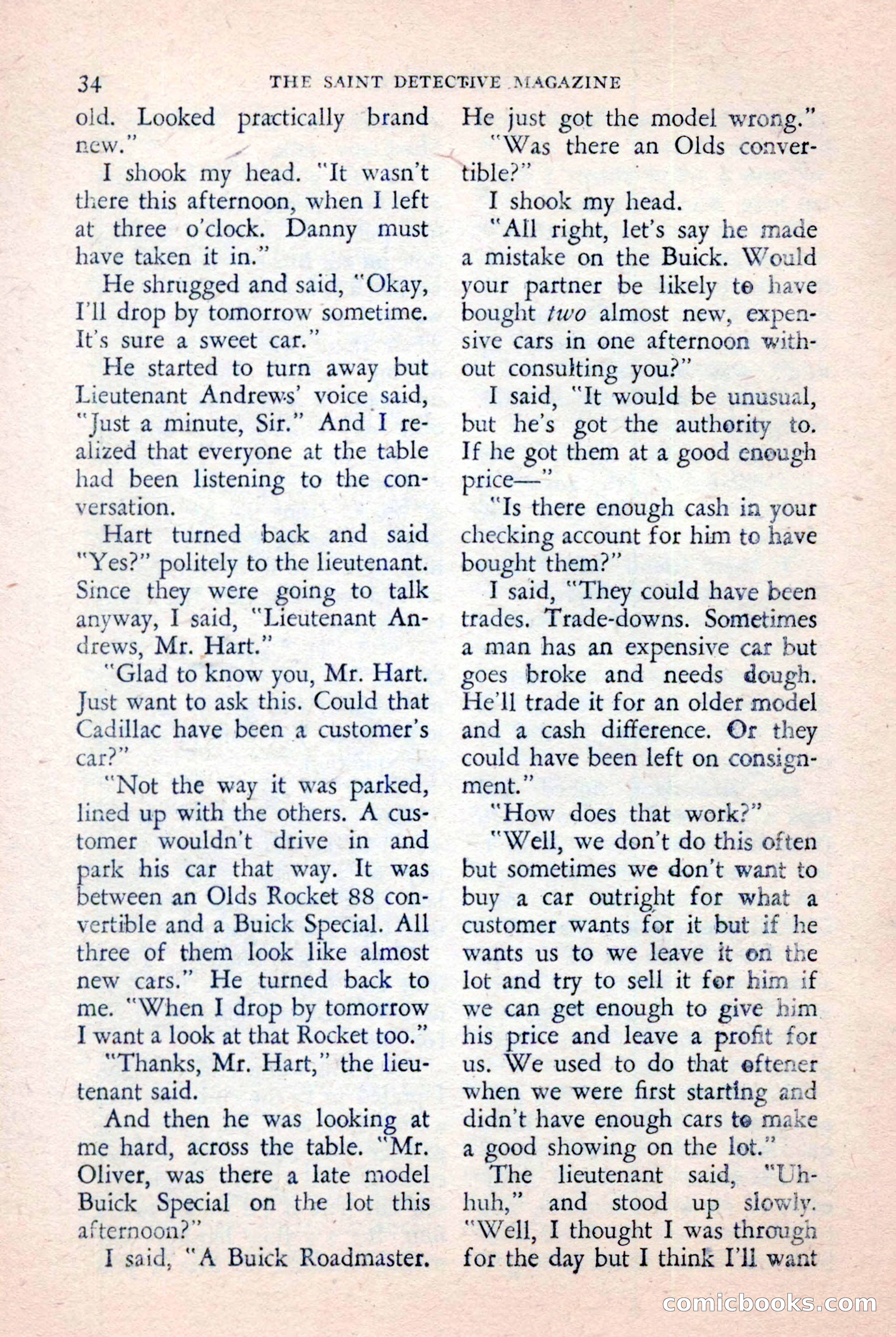 The Saint Detective Magazine, January 1957 — page 36 of 148
