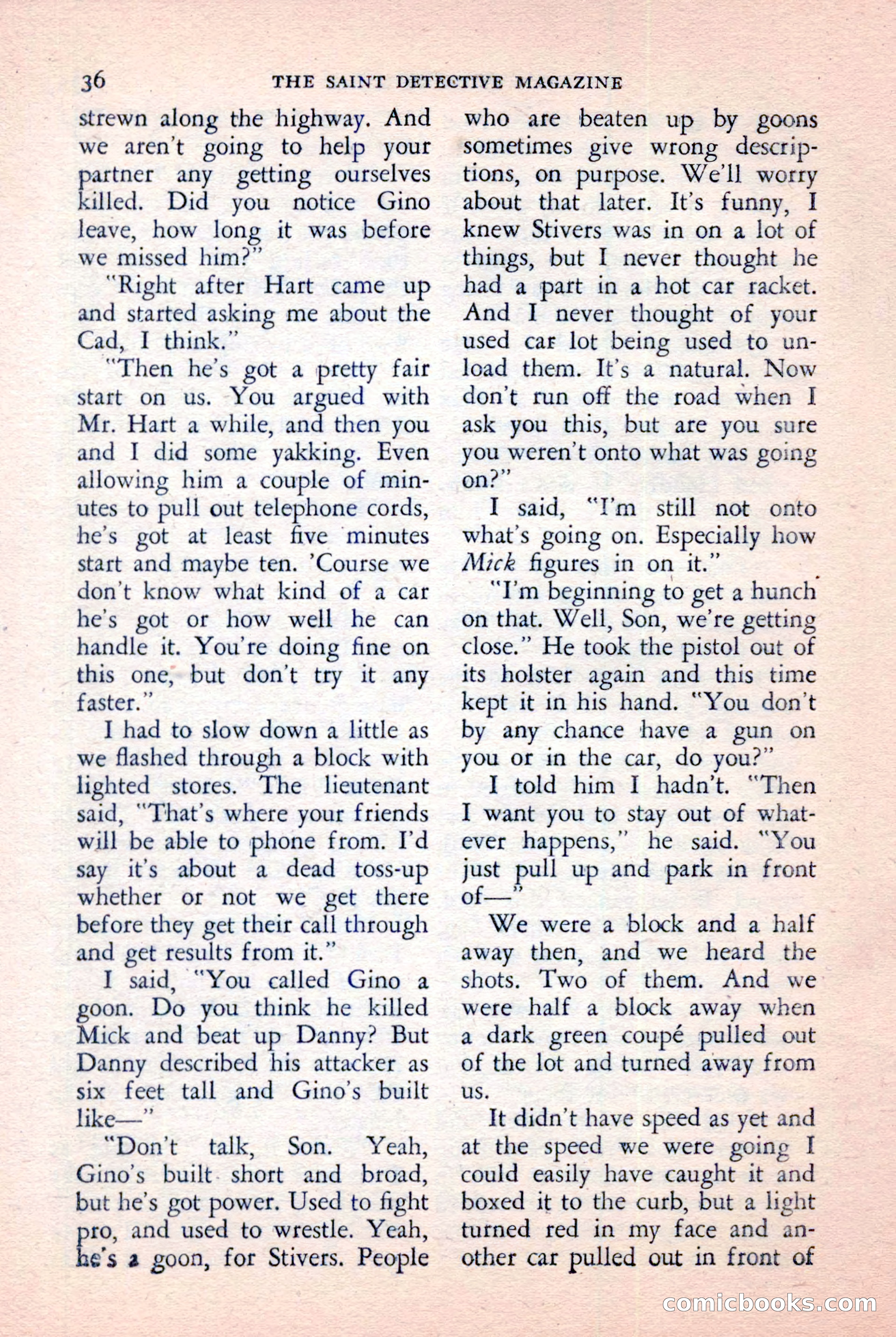 The Saint Detective Magazine, January 1957 — page 38 of 148