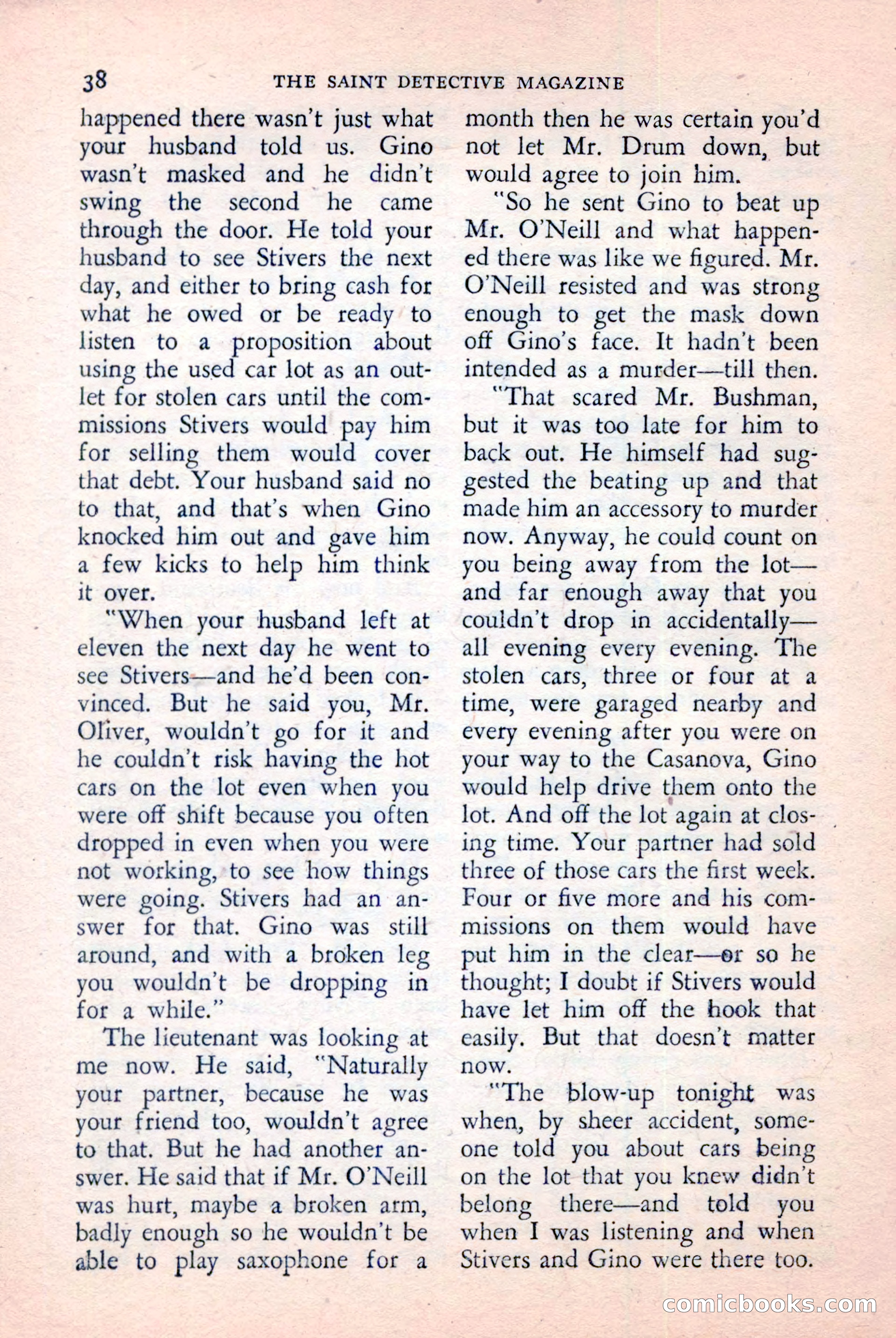 The Saint Detective Magazine, January 1957 — page 40 of 148