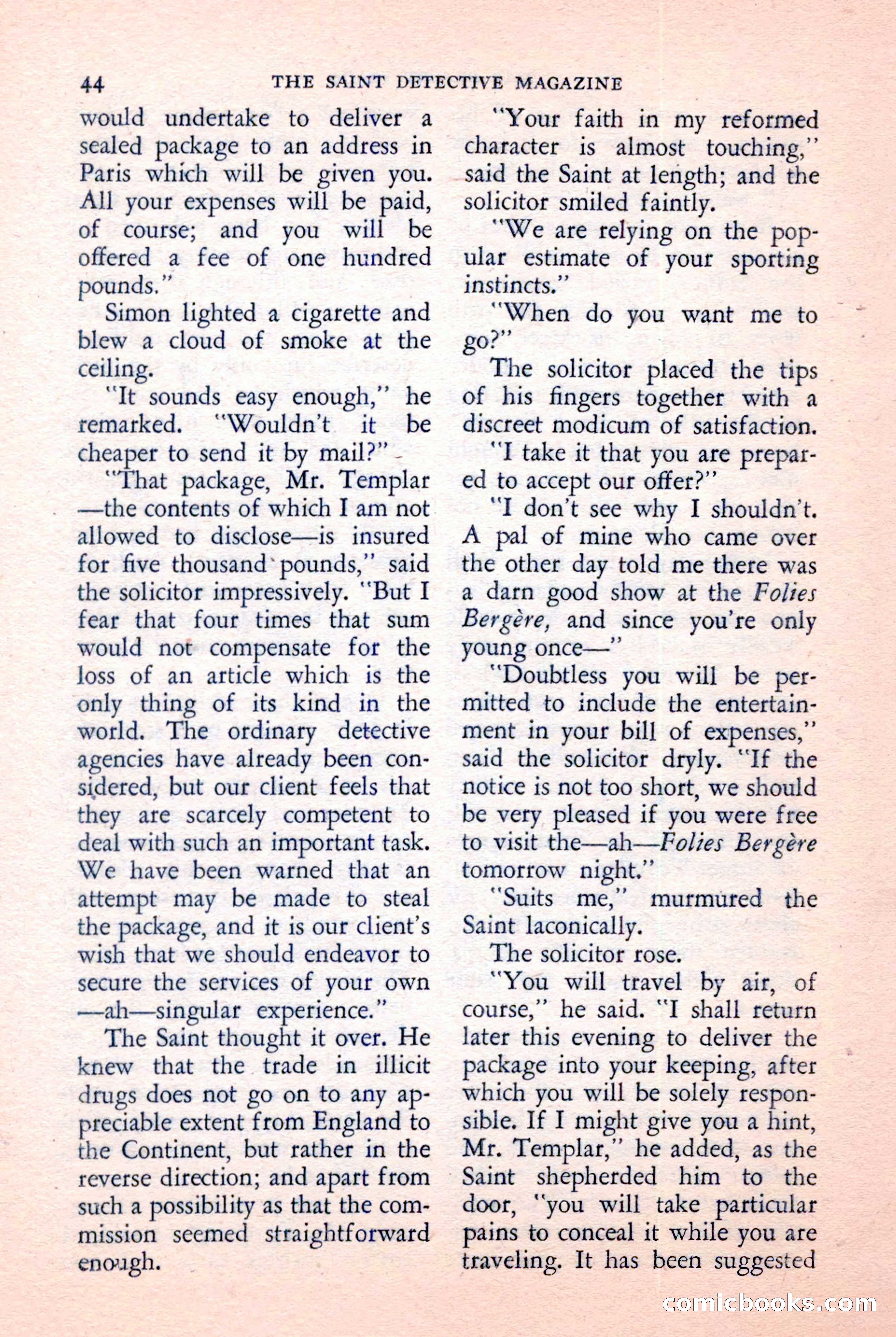 The Saint Detective Magazine, January 1957 — page 46 of 148