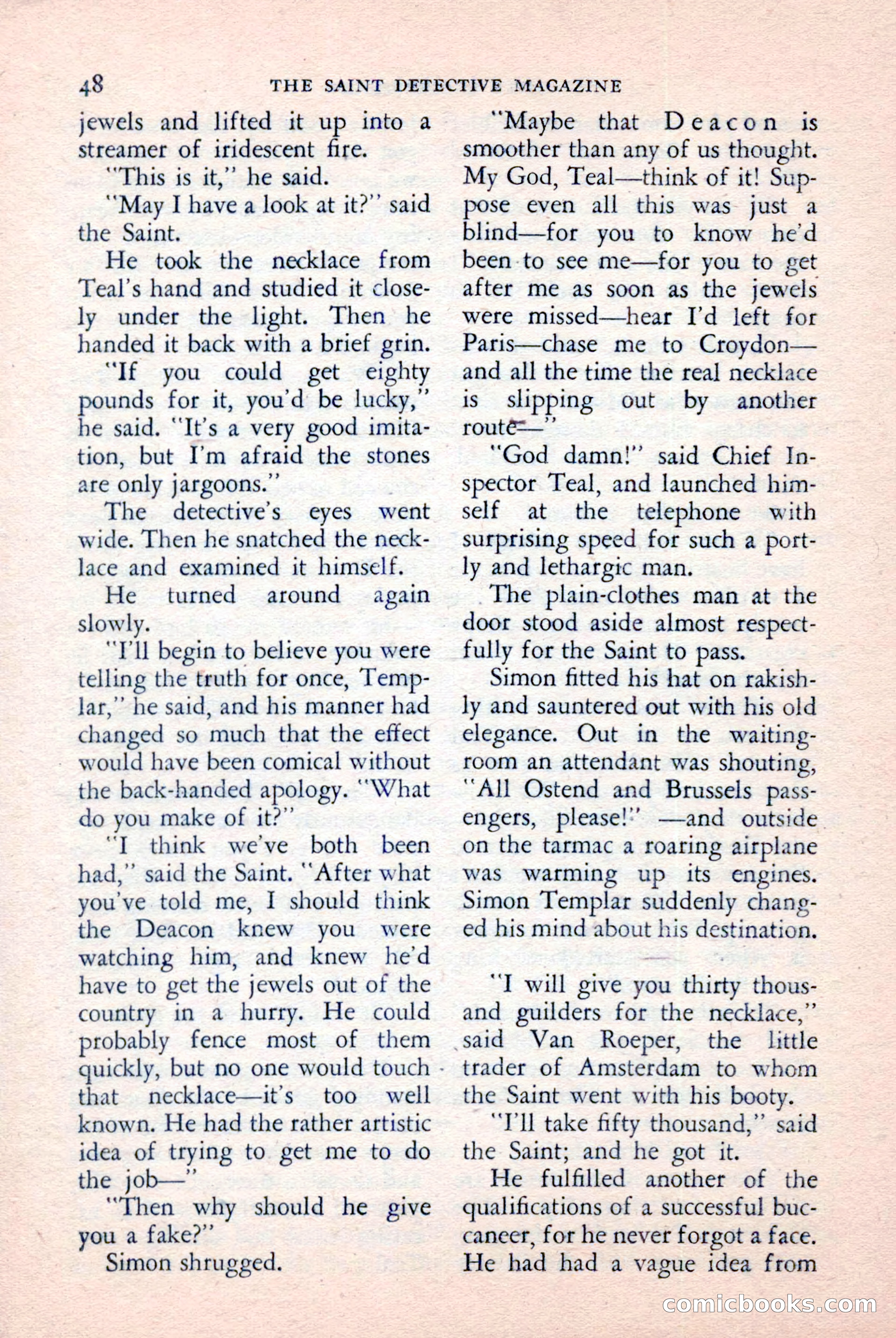 The Saint Detective Magazine, January 1957 — page 50 of 148