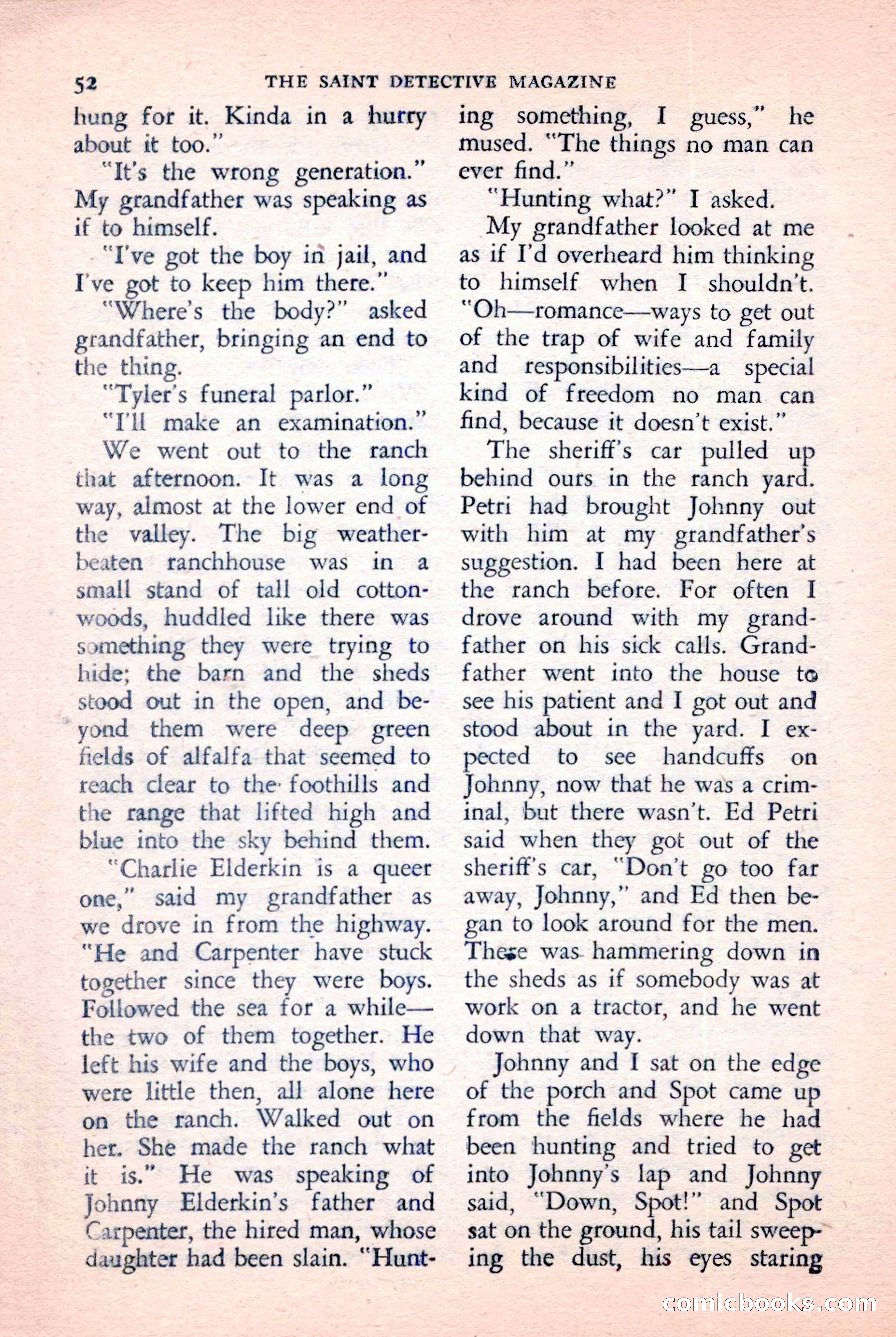 The Saint Detective Magazine, January 1957 — page 54 of 148