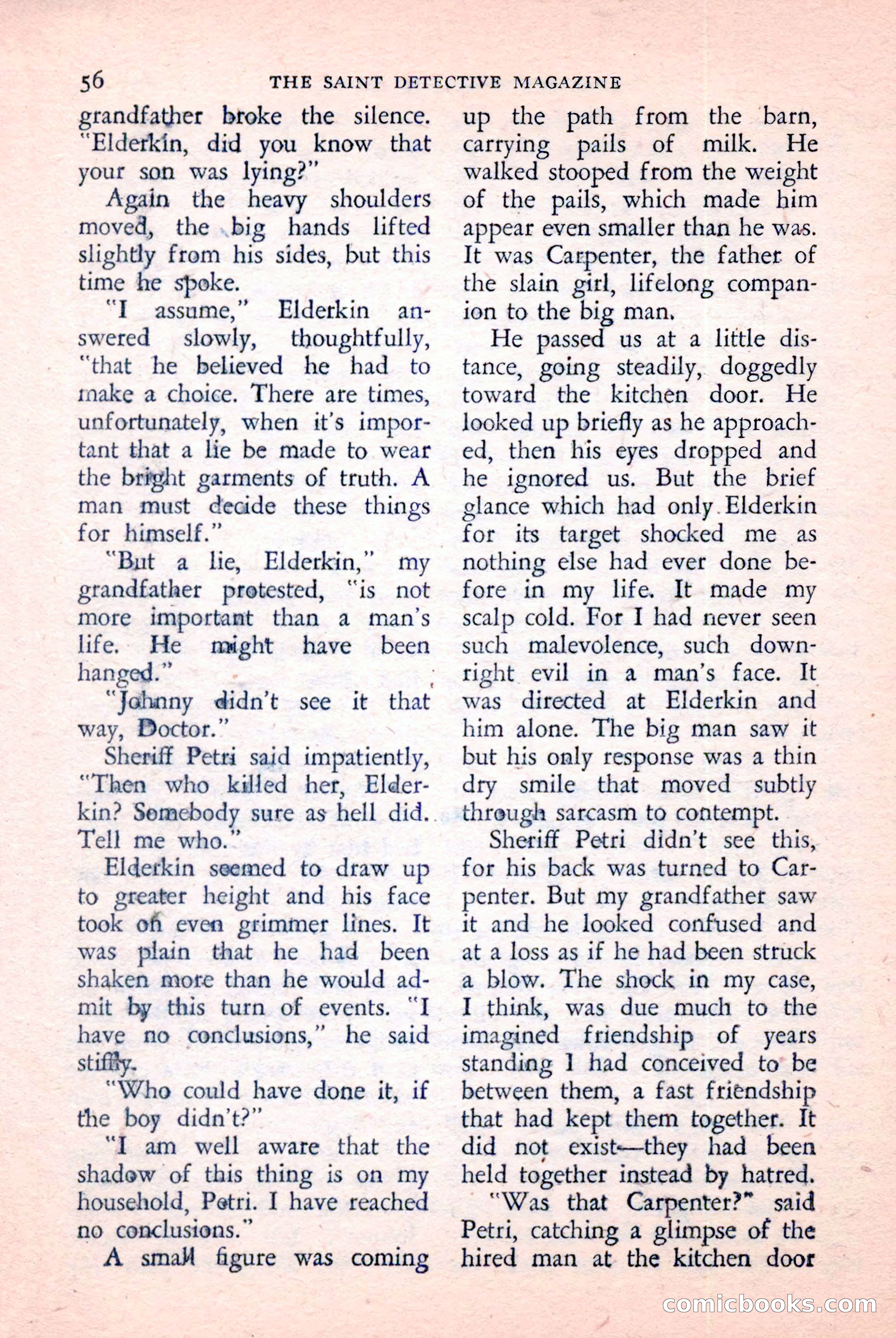 The Saint Detective Magazine, January 1957 — page 58 of 148
