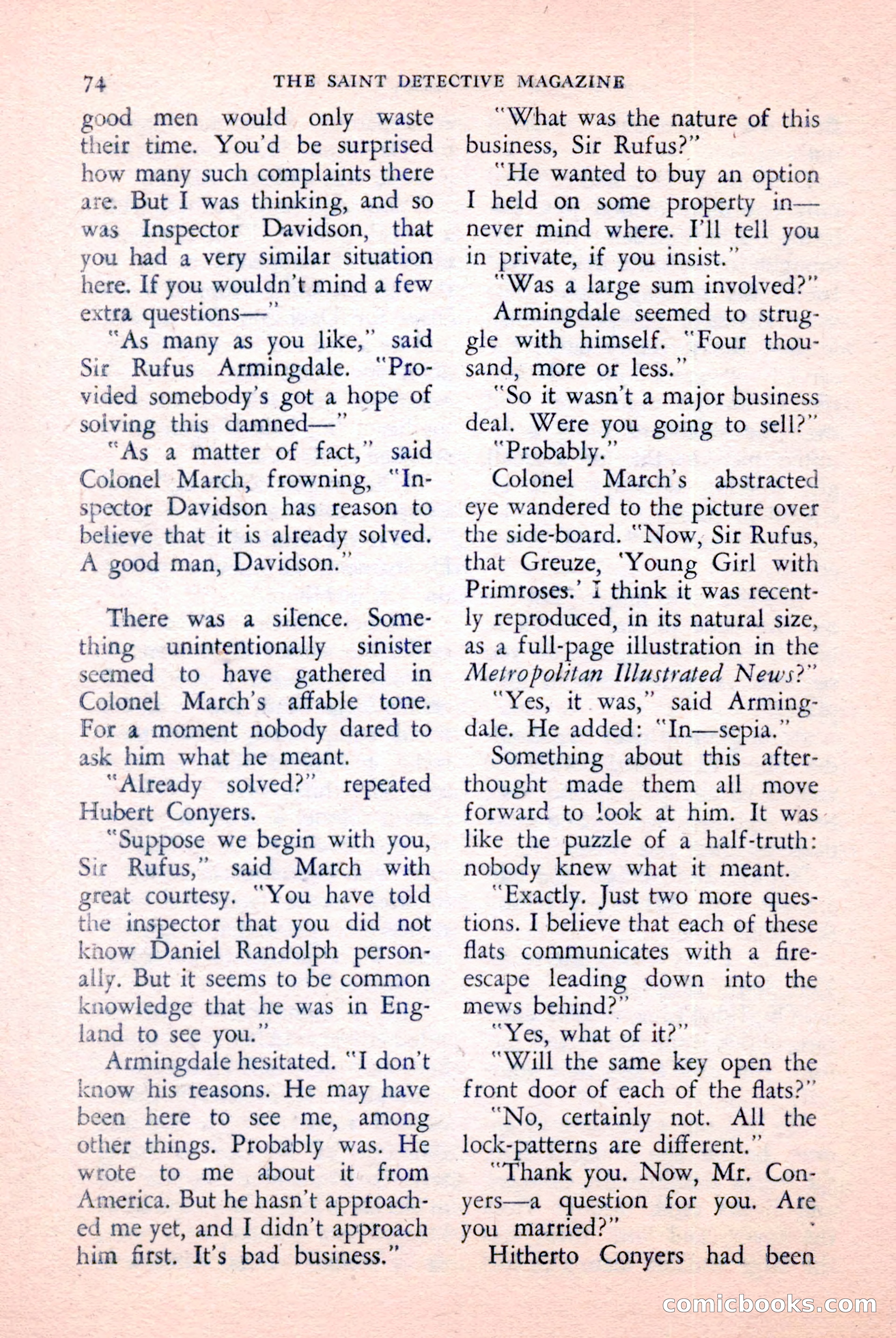 The Saint Detective Magazine, January 1957 — page 76 of 148