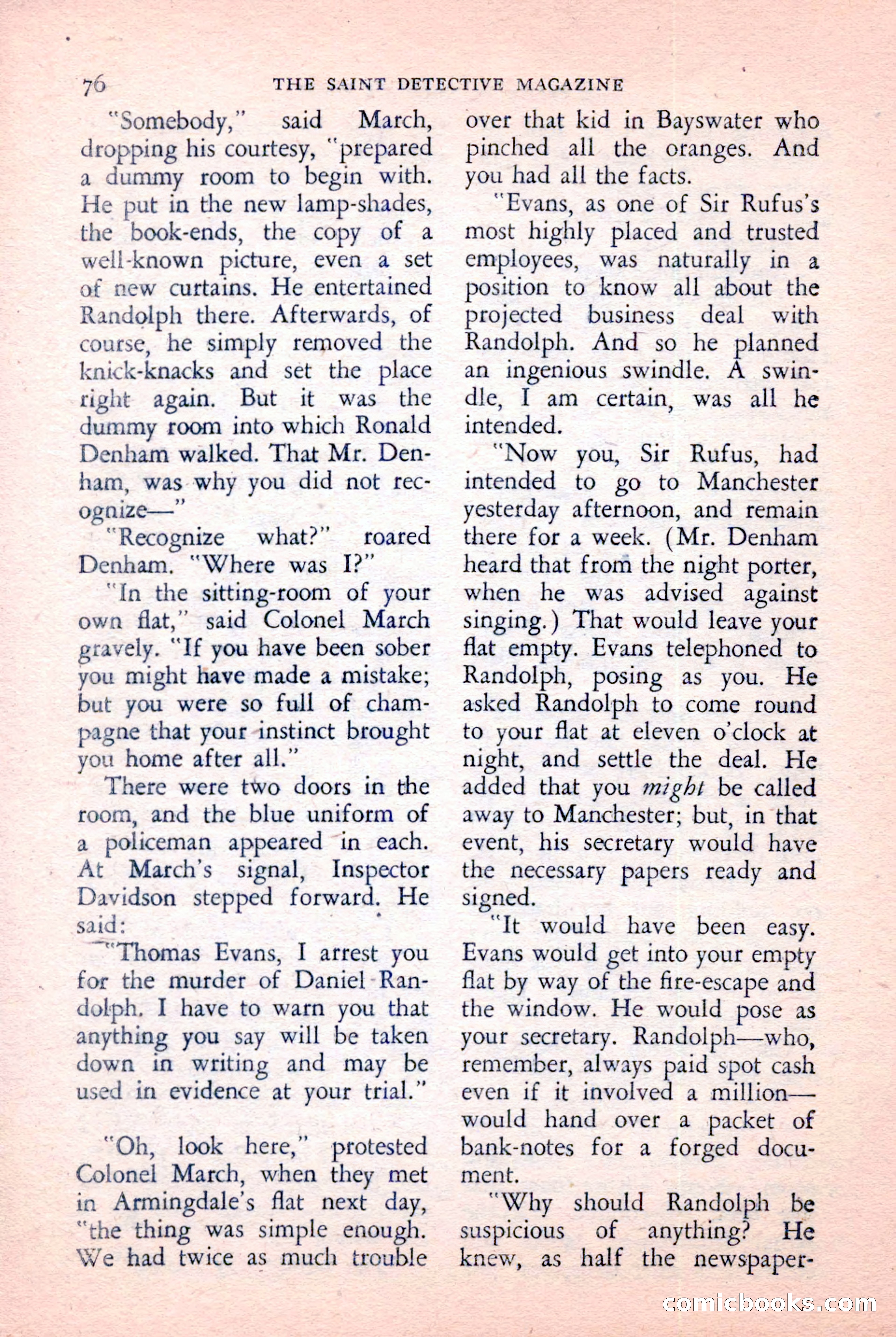 The Saint Detective Magazine, January 1957 — page 78 of 148