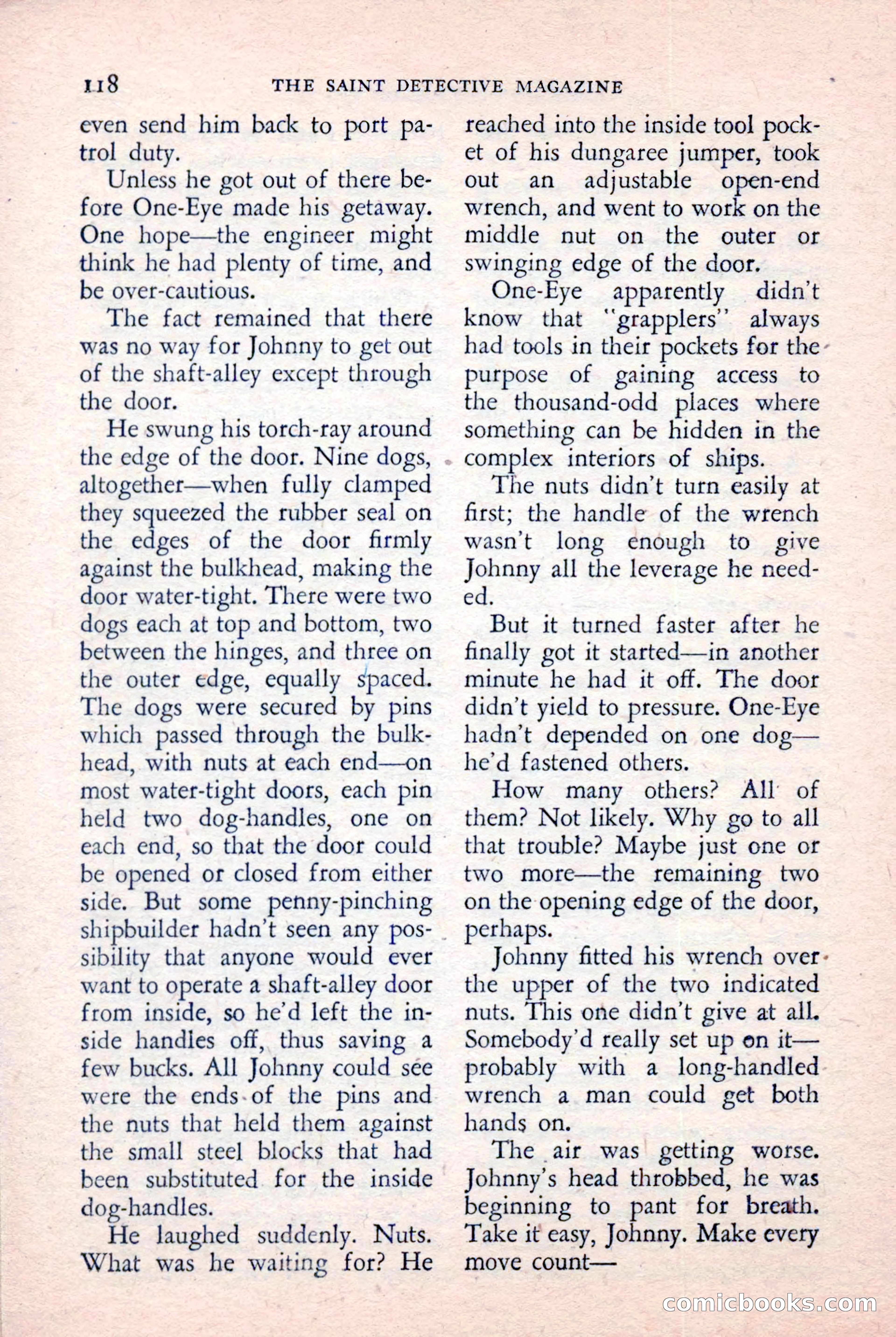 The Saint Detective Magazine, January 1957 — page 120 of 148