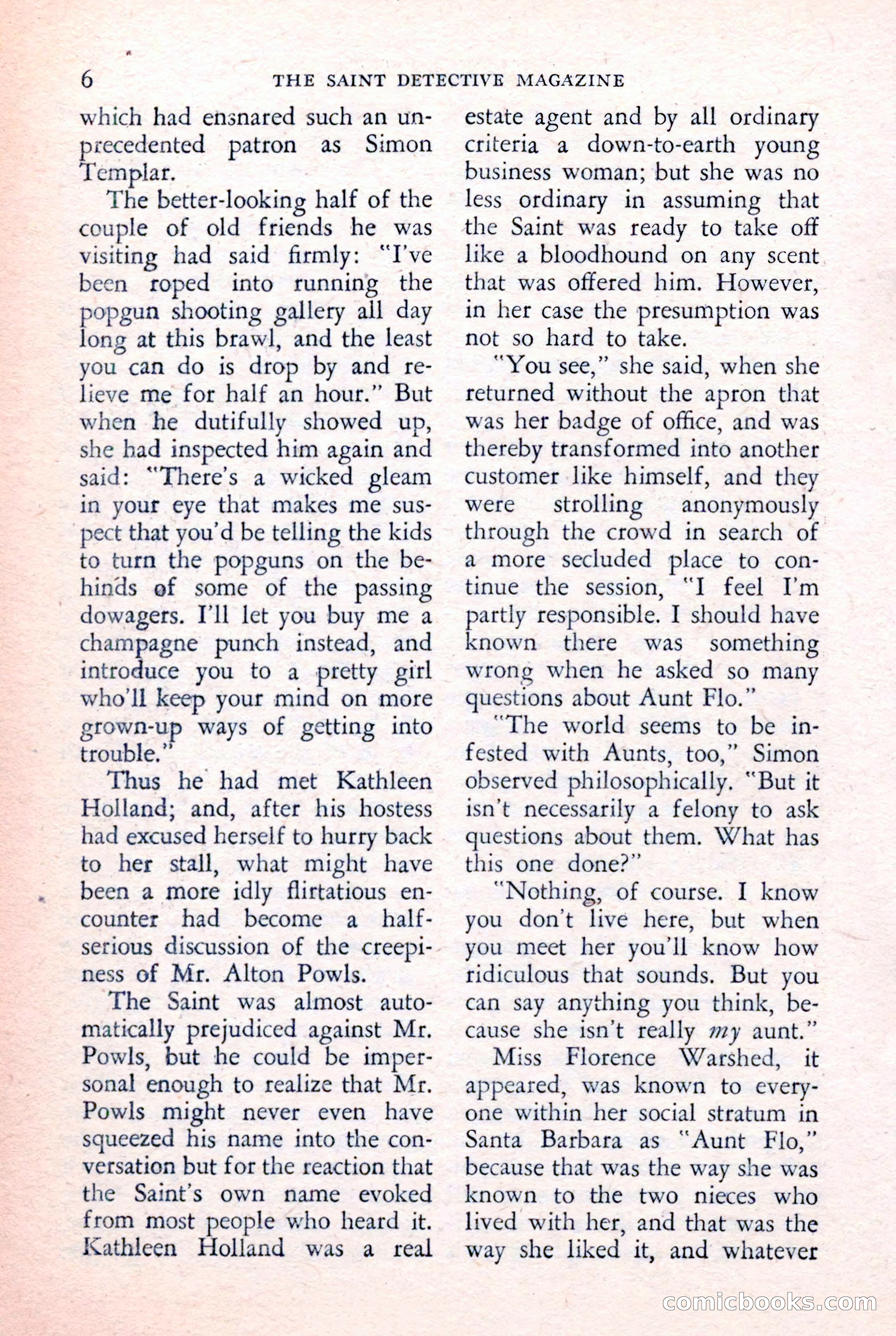 The Saint Detective Magazine, February 1957 — page 8 of 148