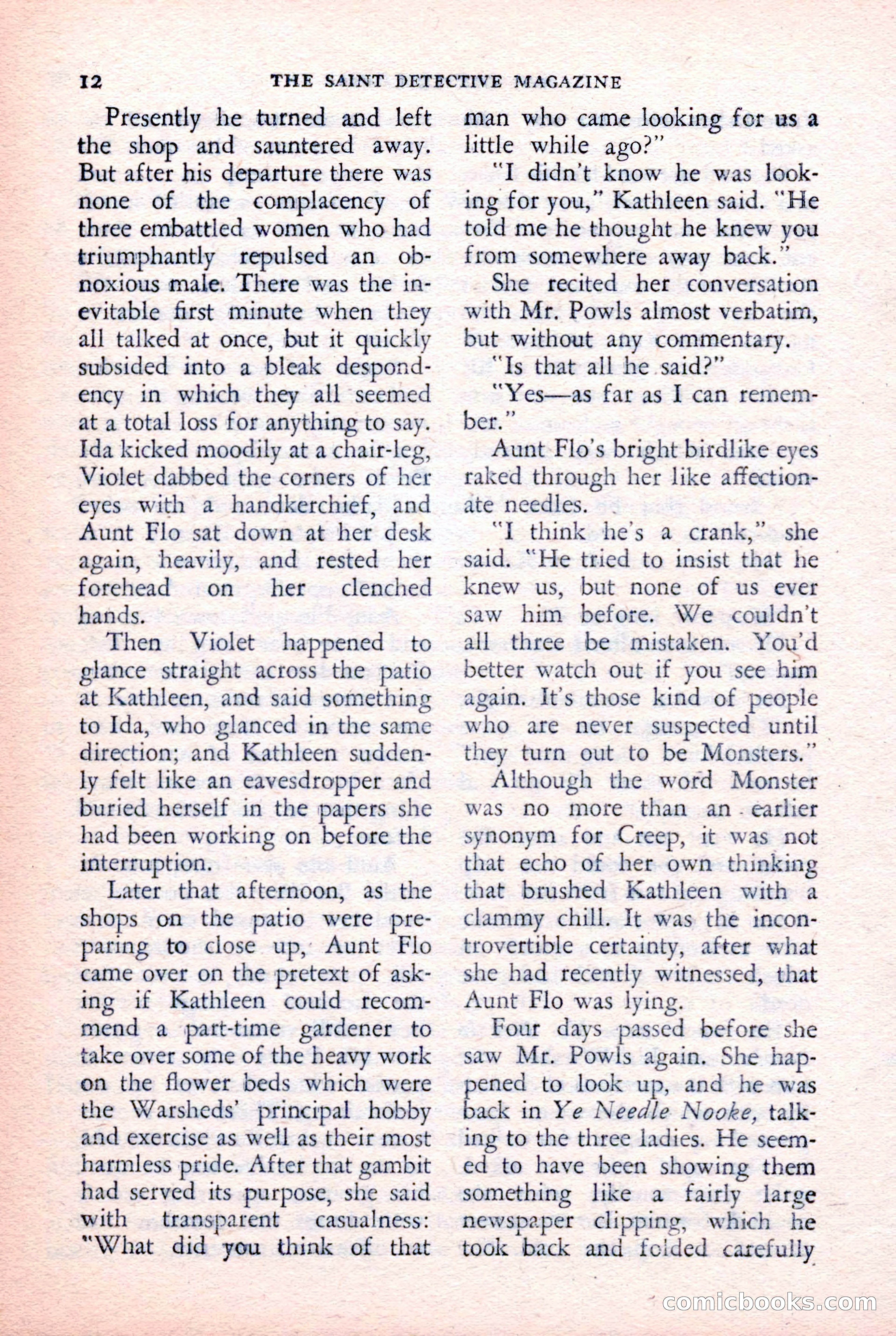 The Saint Detective Magazine, February 1957 — page 14 of 148