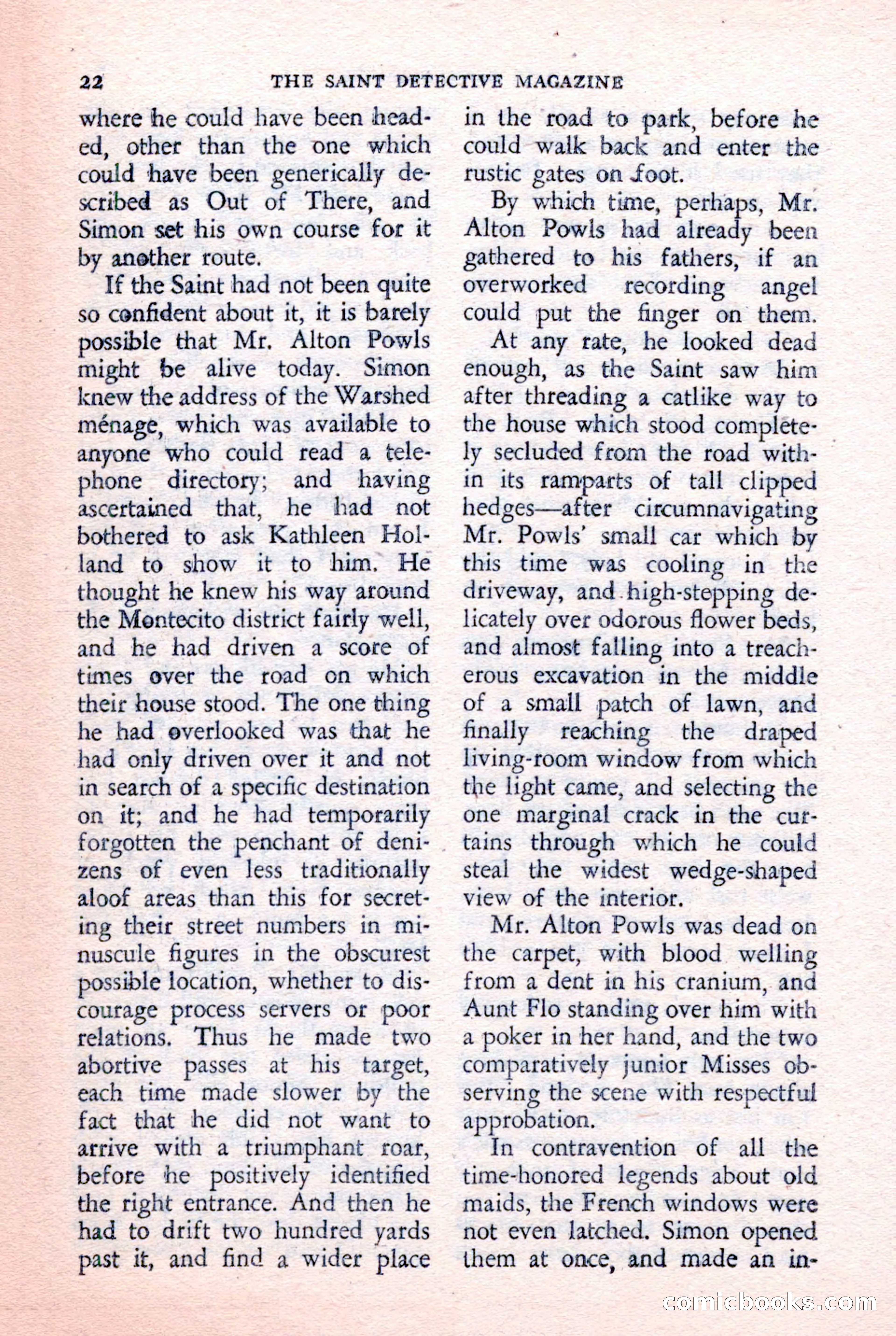 The Saint Detective Magazine, February 1957 — page 24 of 148