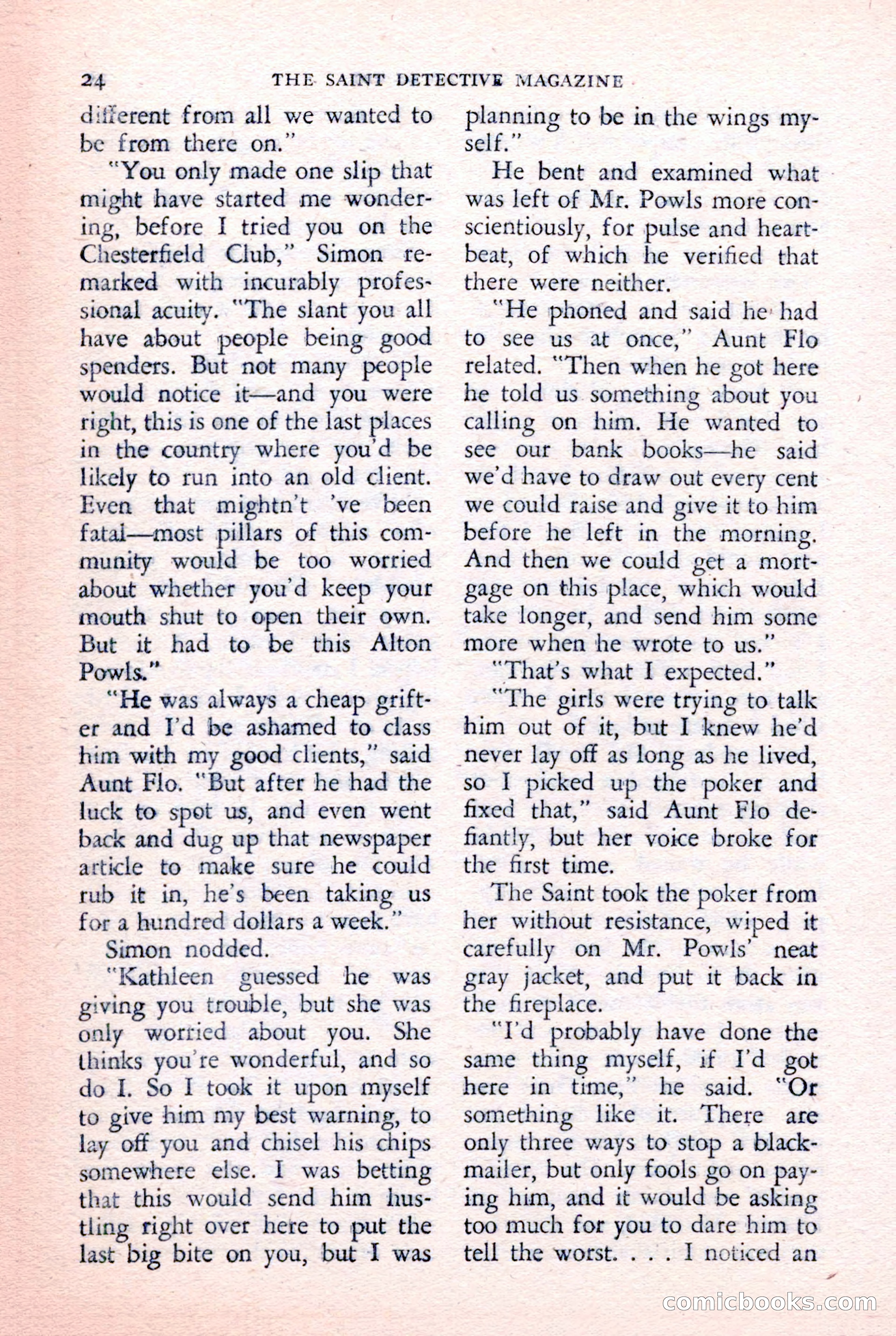 The Saint Detective Magazine, February 1957 — page 26 of 148