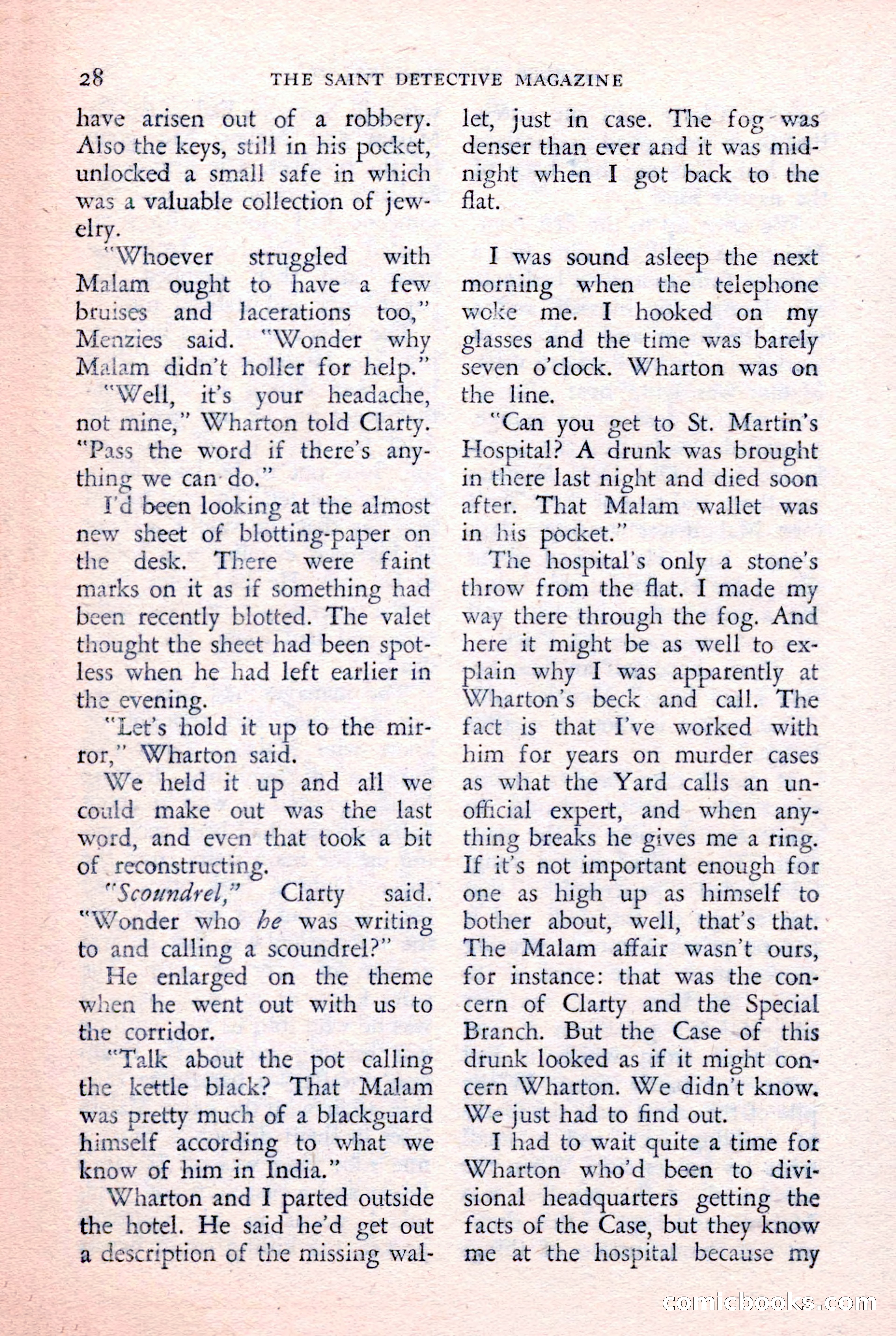 The Saint Detective Magazine, February 1957 — page 30 of 148