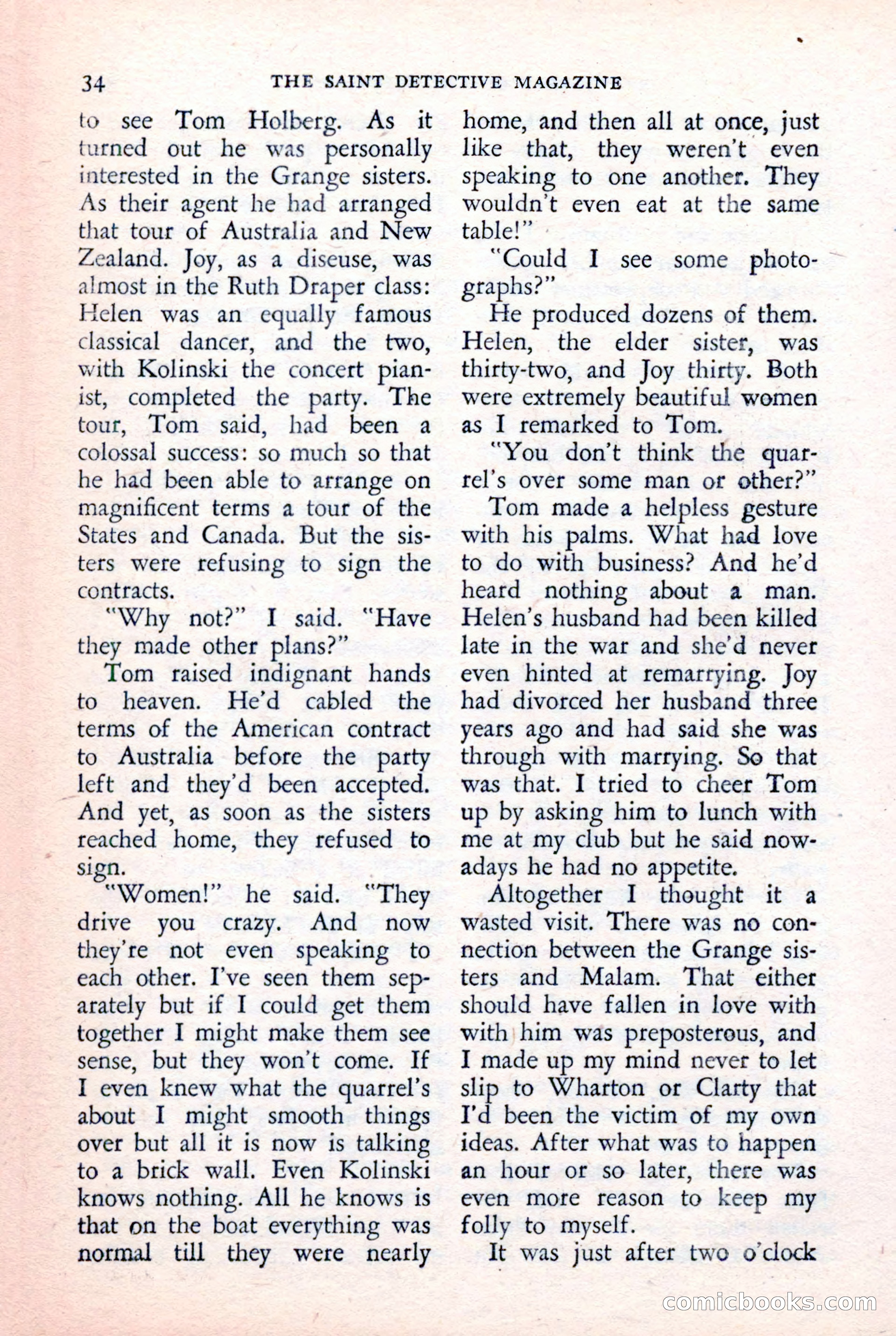 The Saint Detective Magazine, February 1957 — page 36 of 148