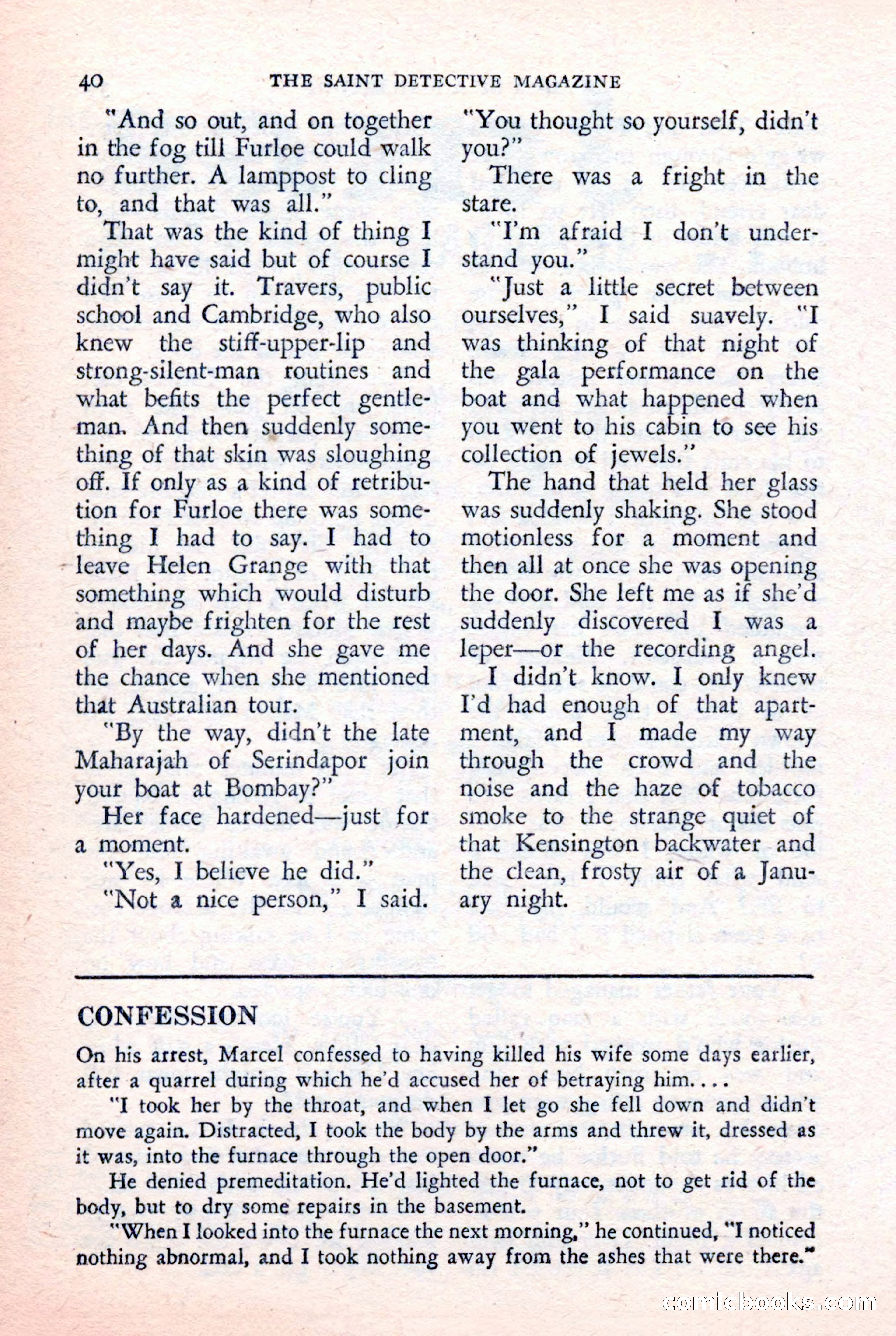 The Saint Detective Magazine, February 1957 — page 42 of 148