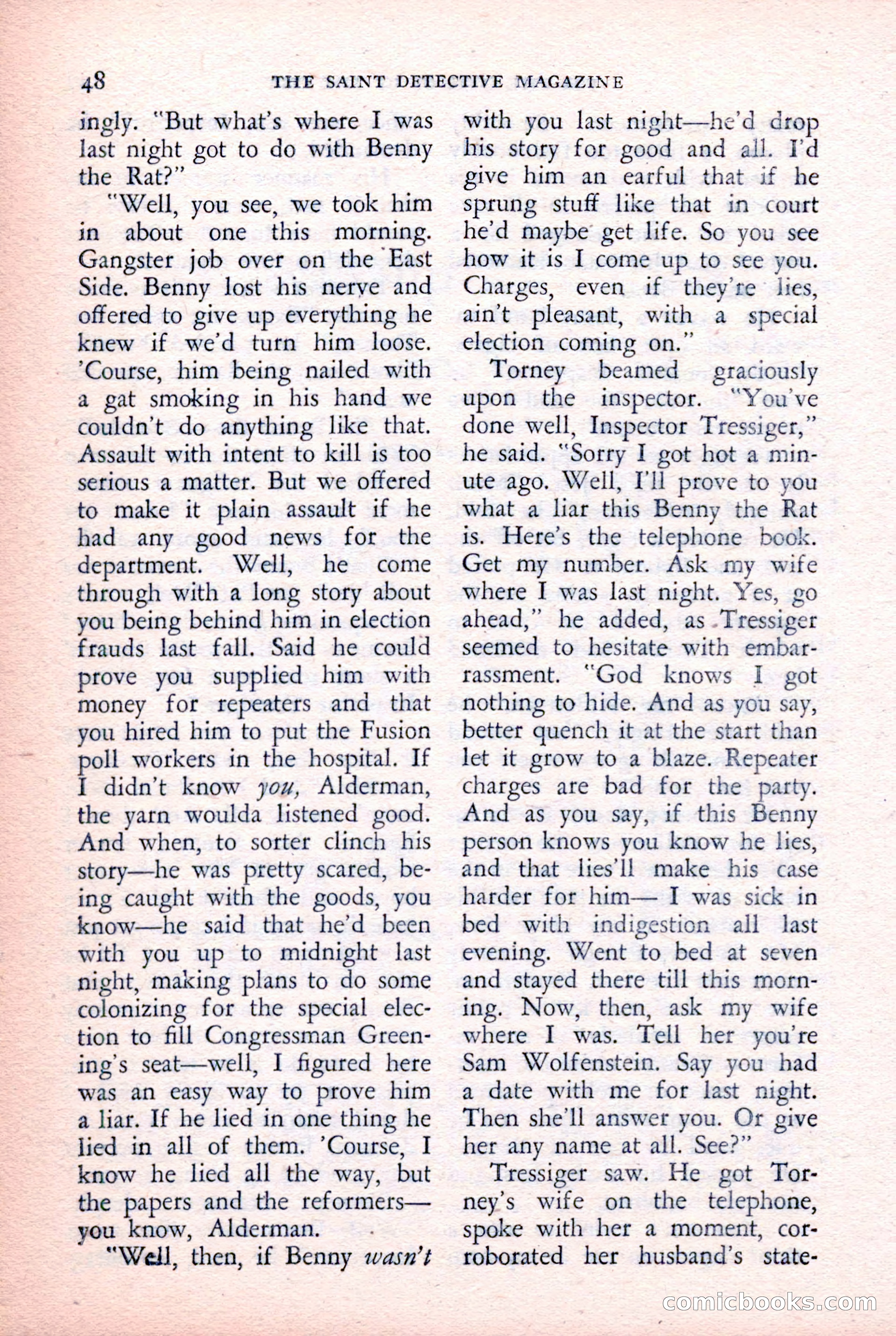 The Saint Detective Magazine, February 1957 — page 50 of 148