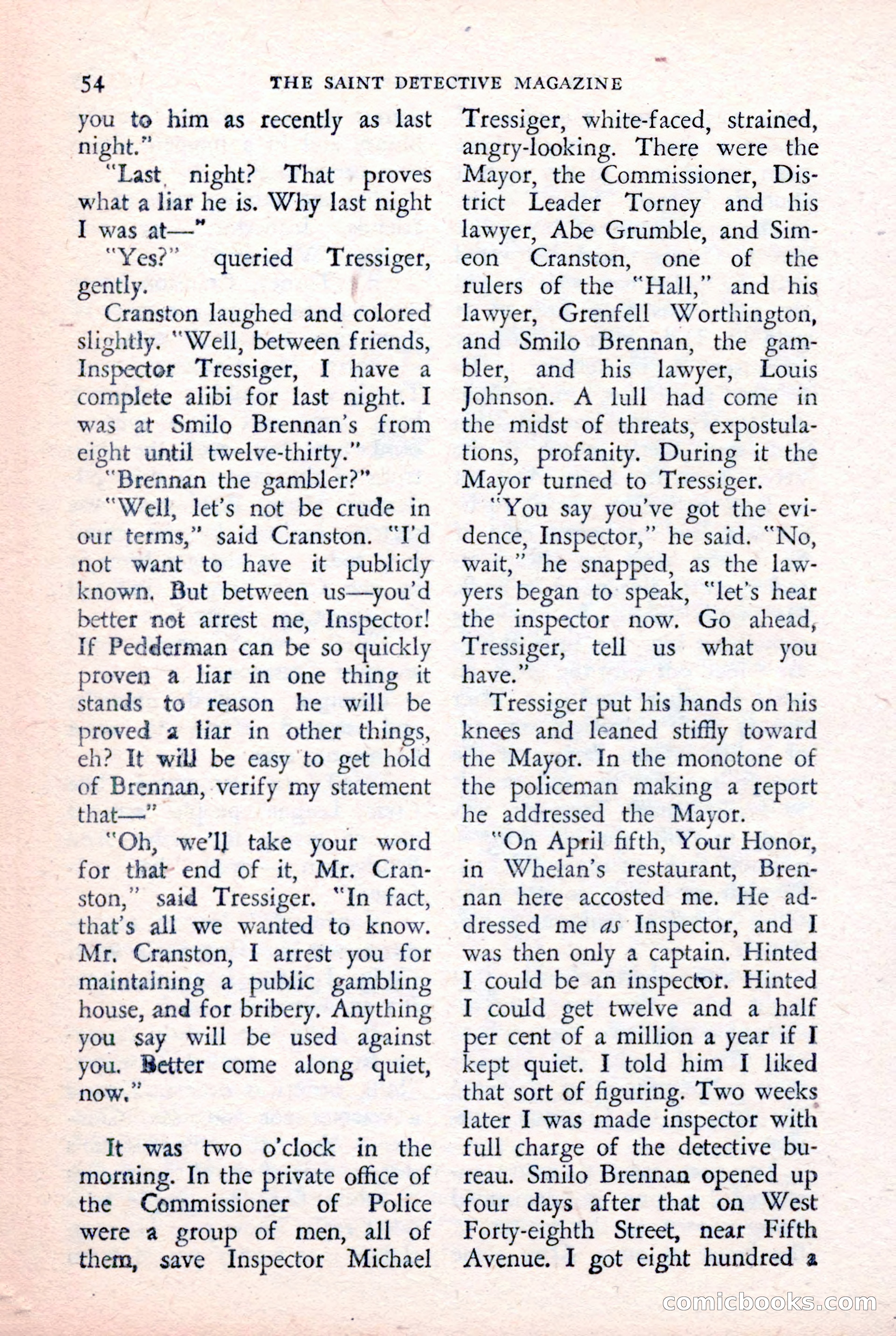 The Saint Detective Magazine, February 1957 — page 56 of 148
