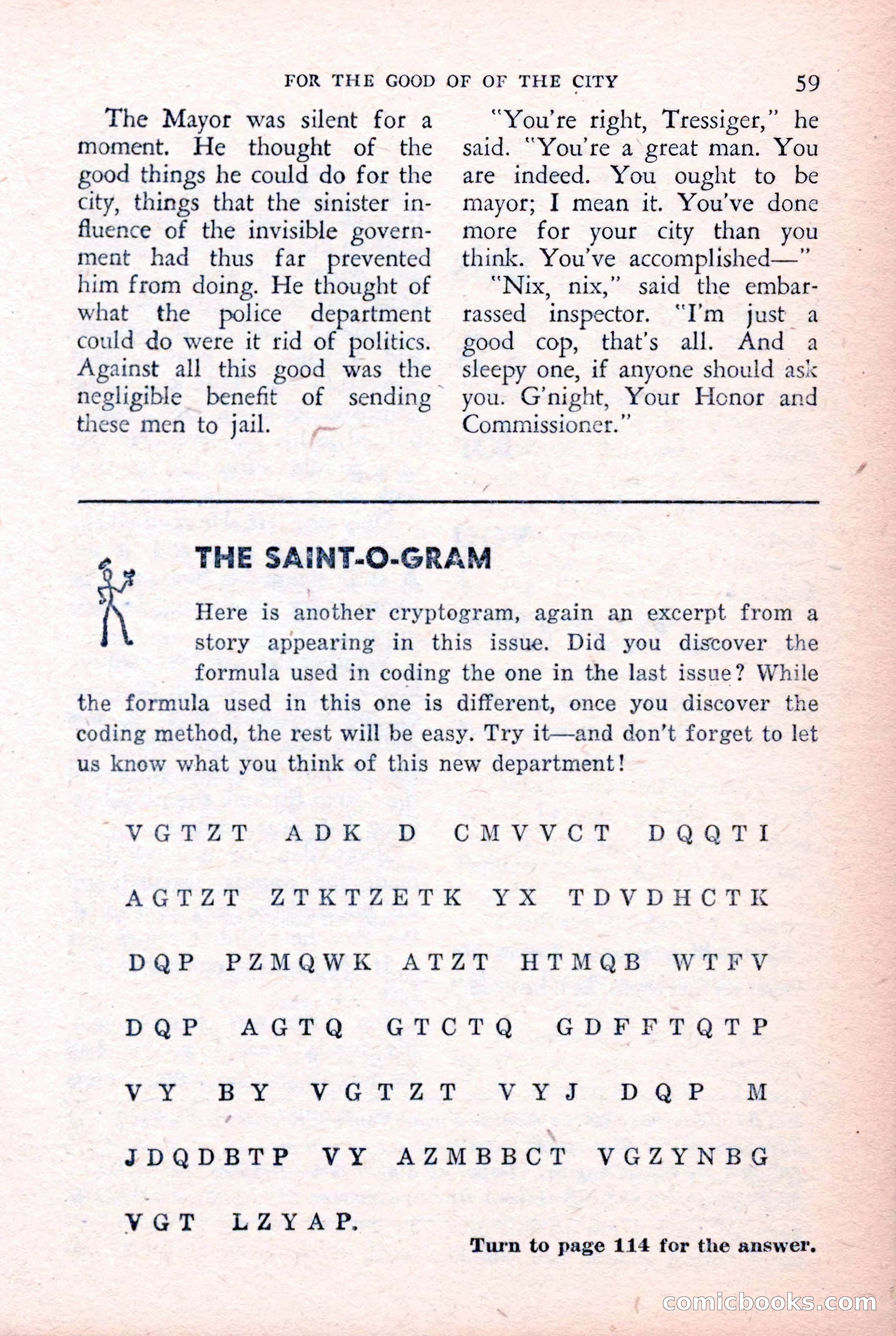 The Saint Detective Magazine, February 1957 — page 61 of 148