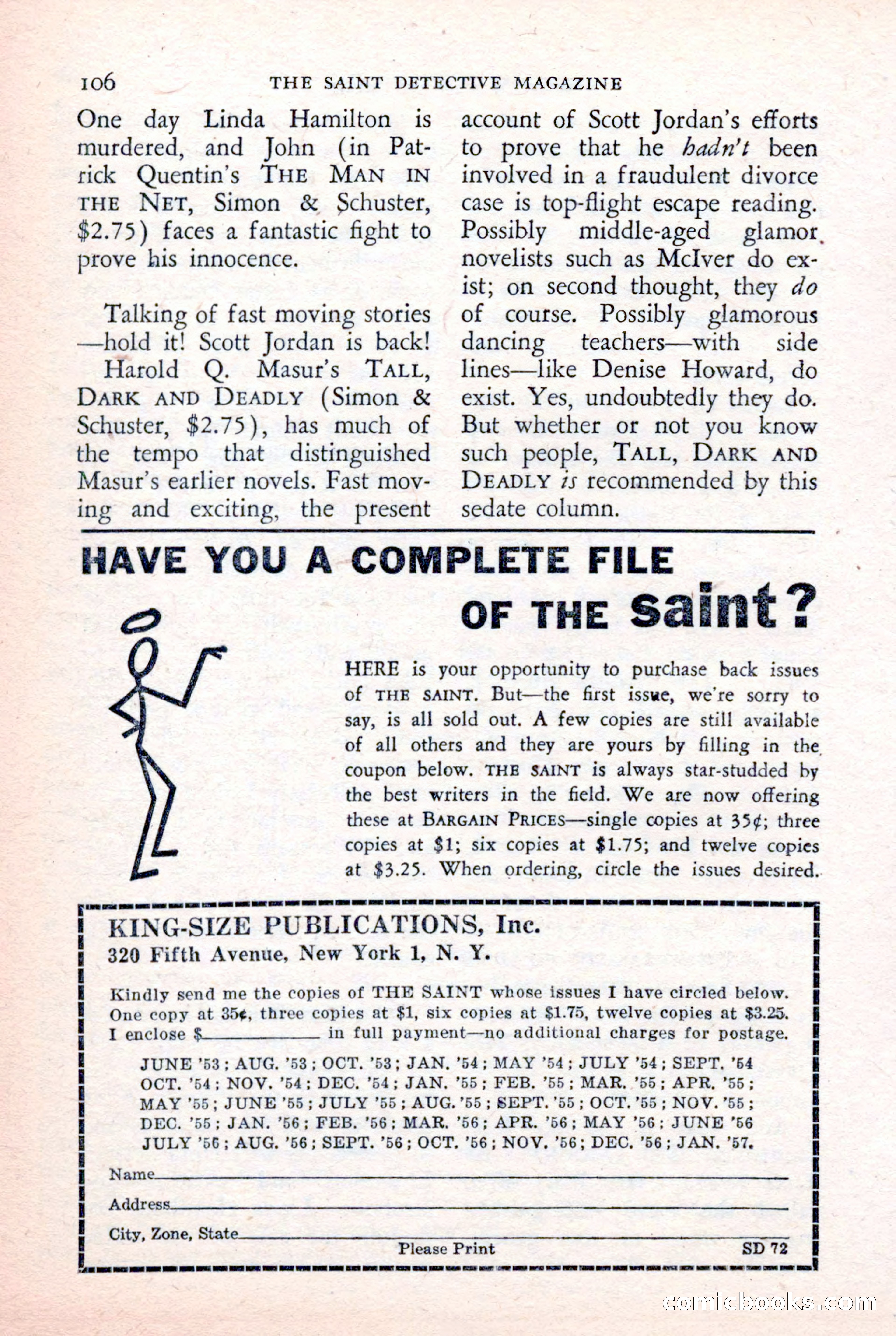 The Saint Detective Magazine, February 1957 — page 108 of 148