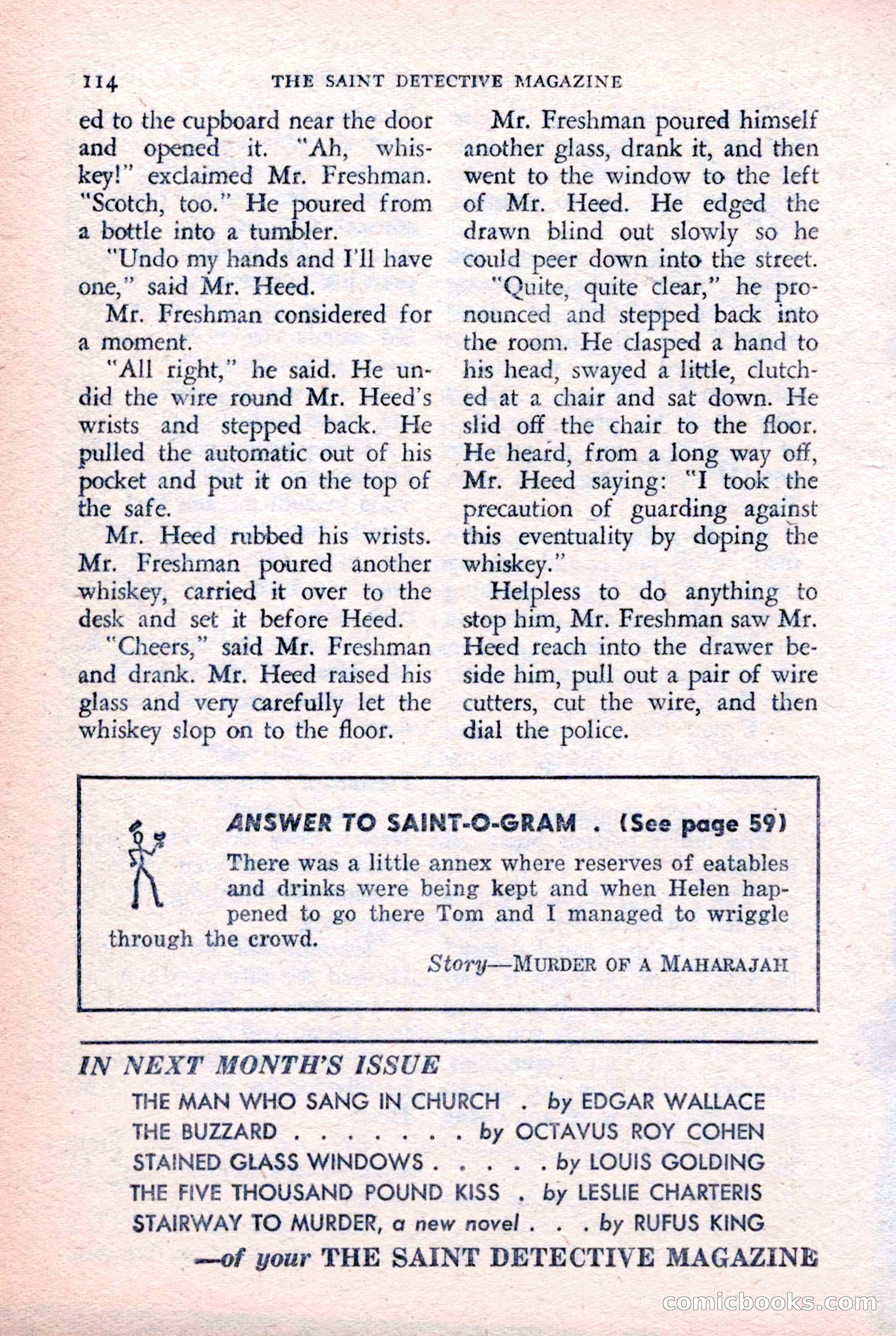 The Saint Detective Magazine, February 1957 — page 116 of 148