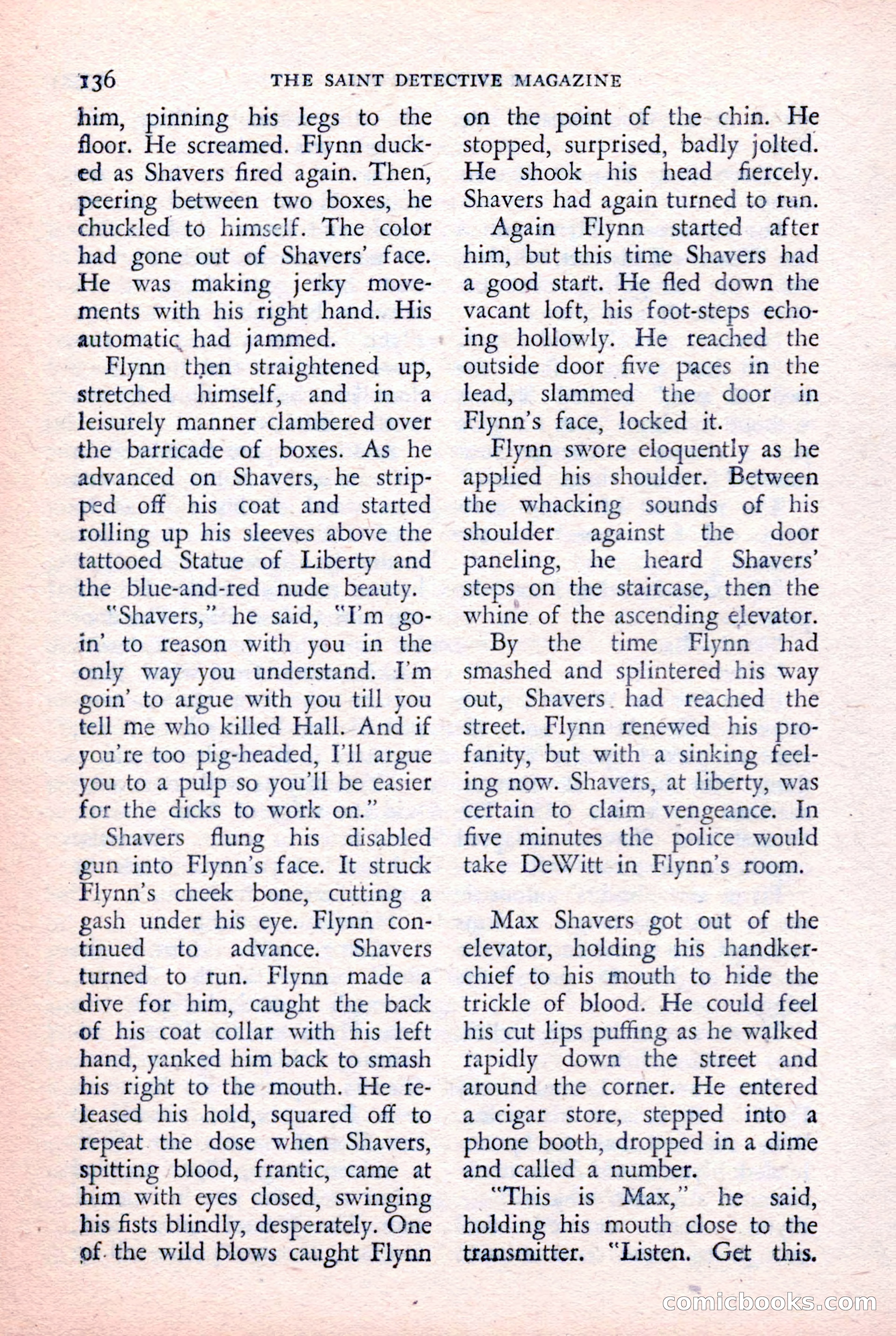 The Saint Detective Magazine, February 1957 — page 138 of 148