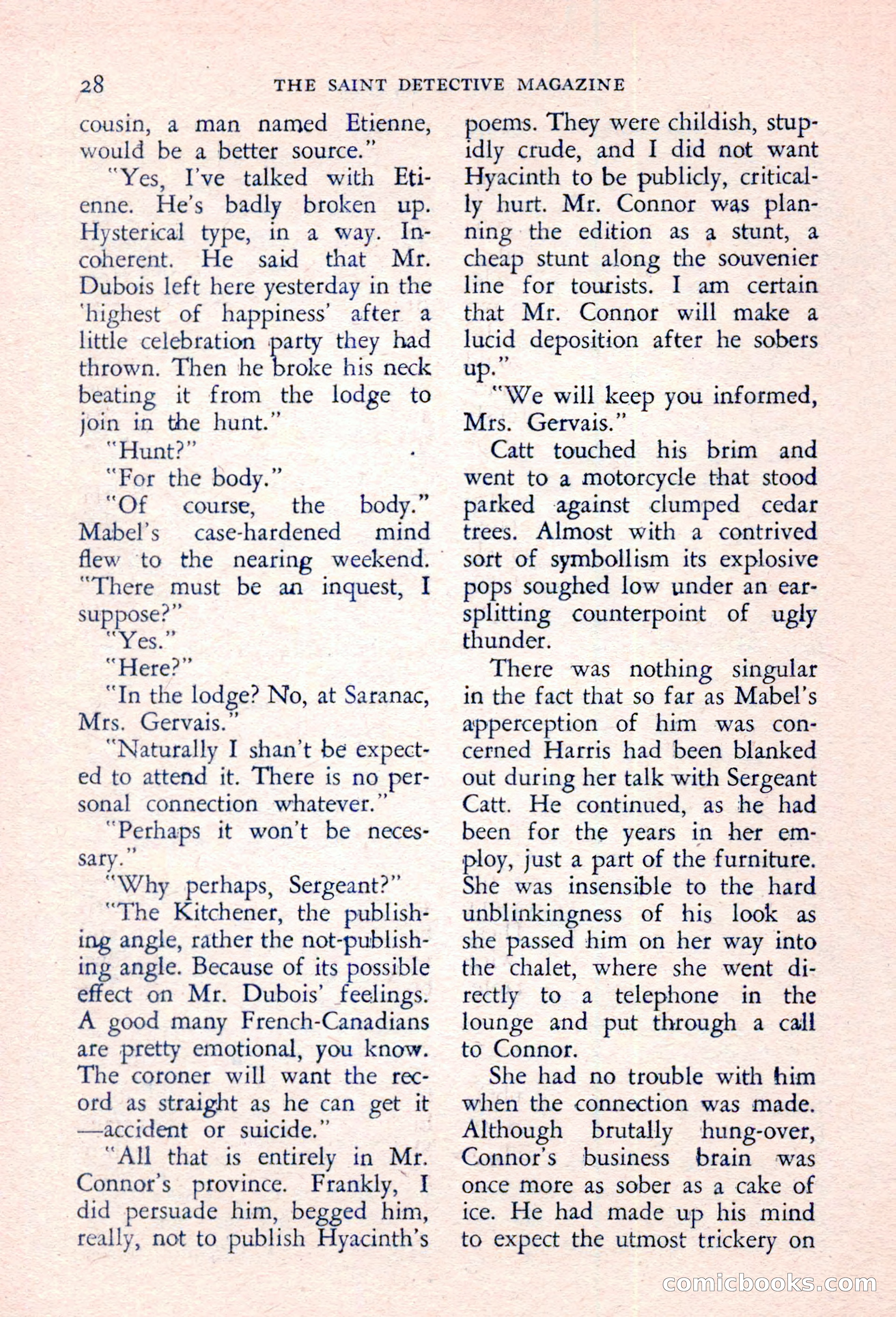 The Saint Detective Magazine, March 1957 — page 30 of 132