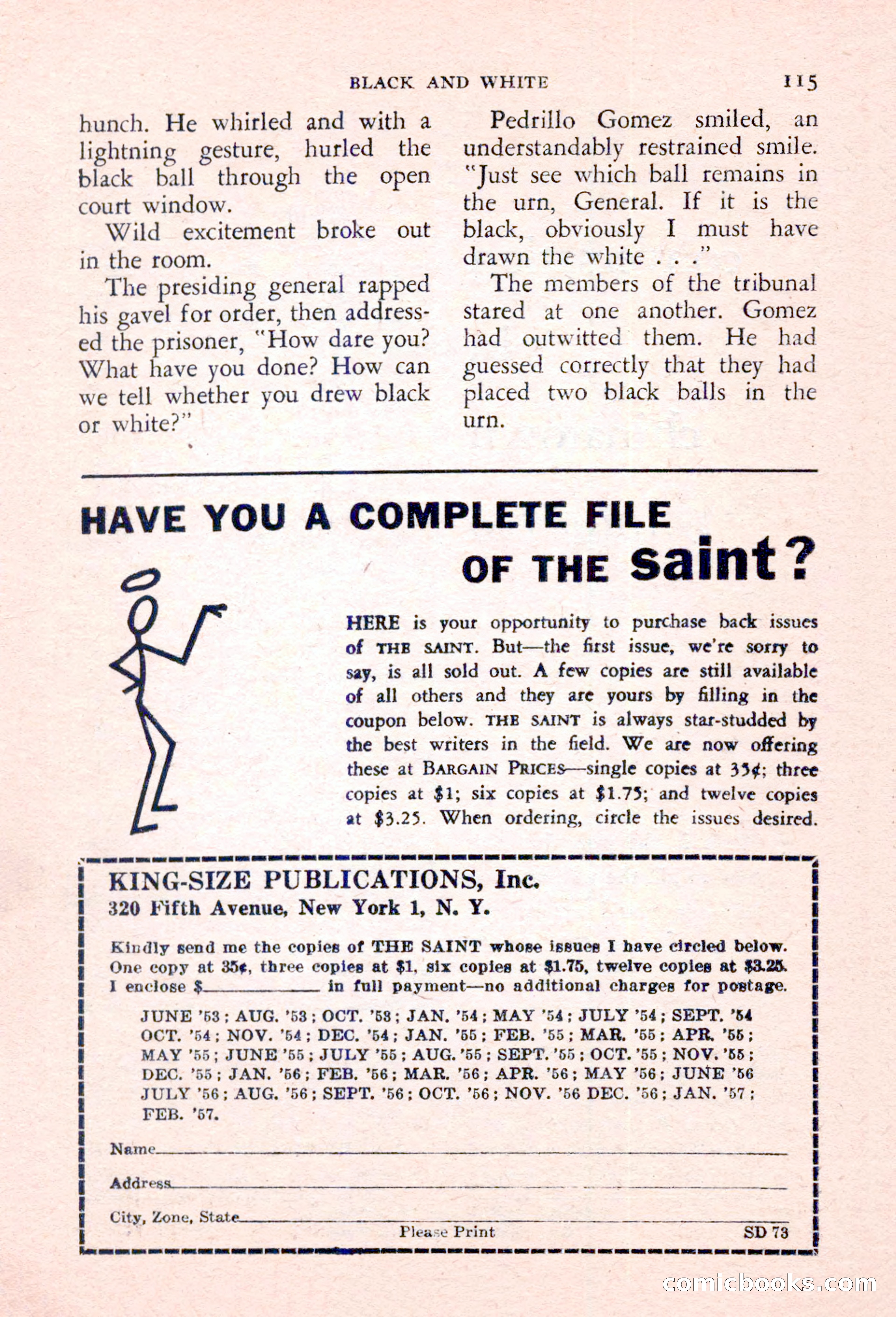 The Saint Detective Magazine, March 1957 — page 117 of 132