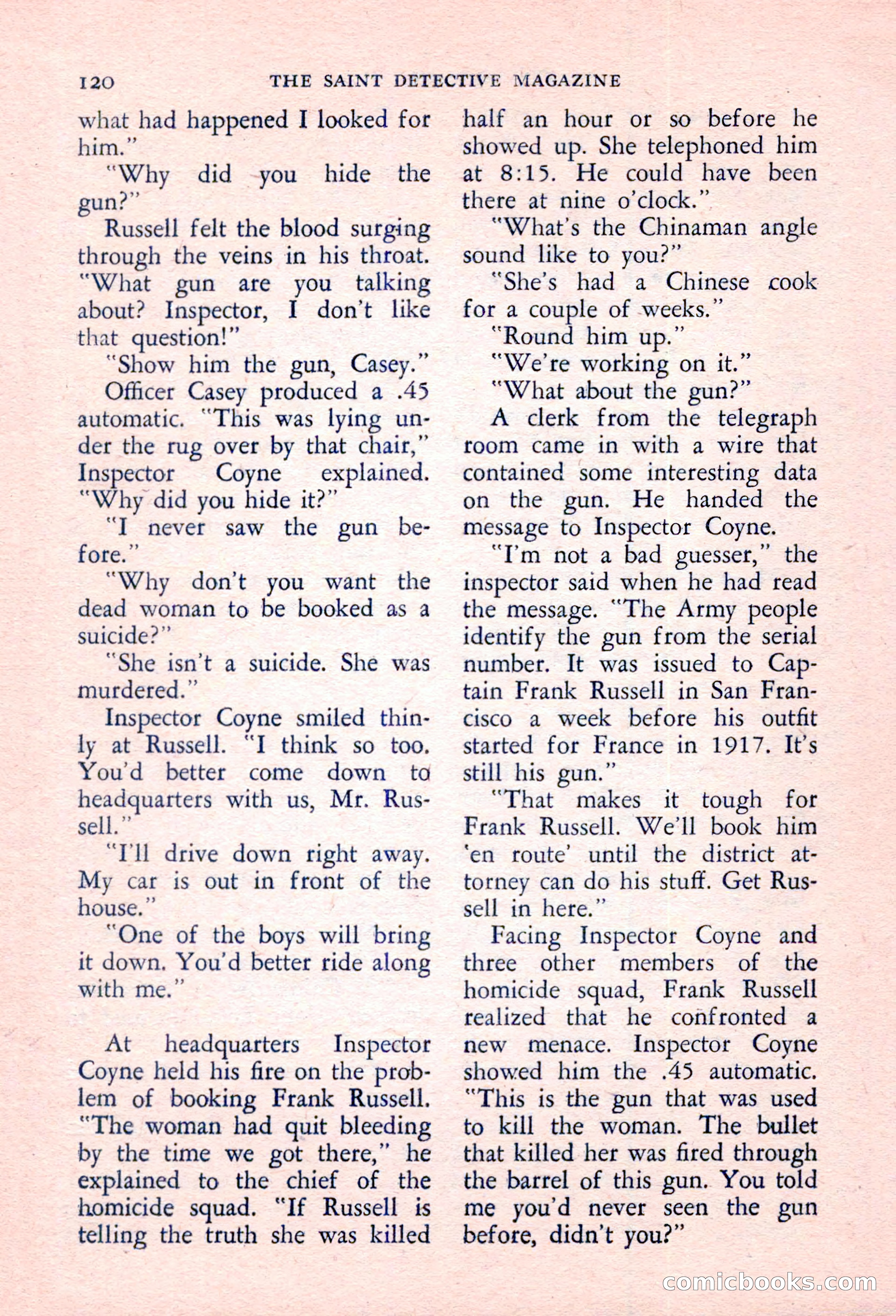 The Saint Detective Magazine, March 1957 — page 122 of 132