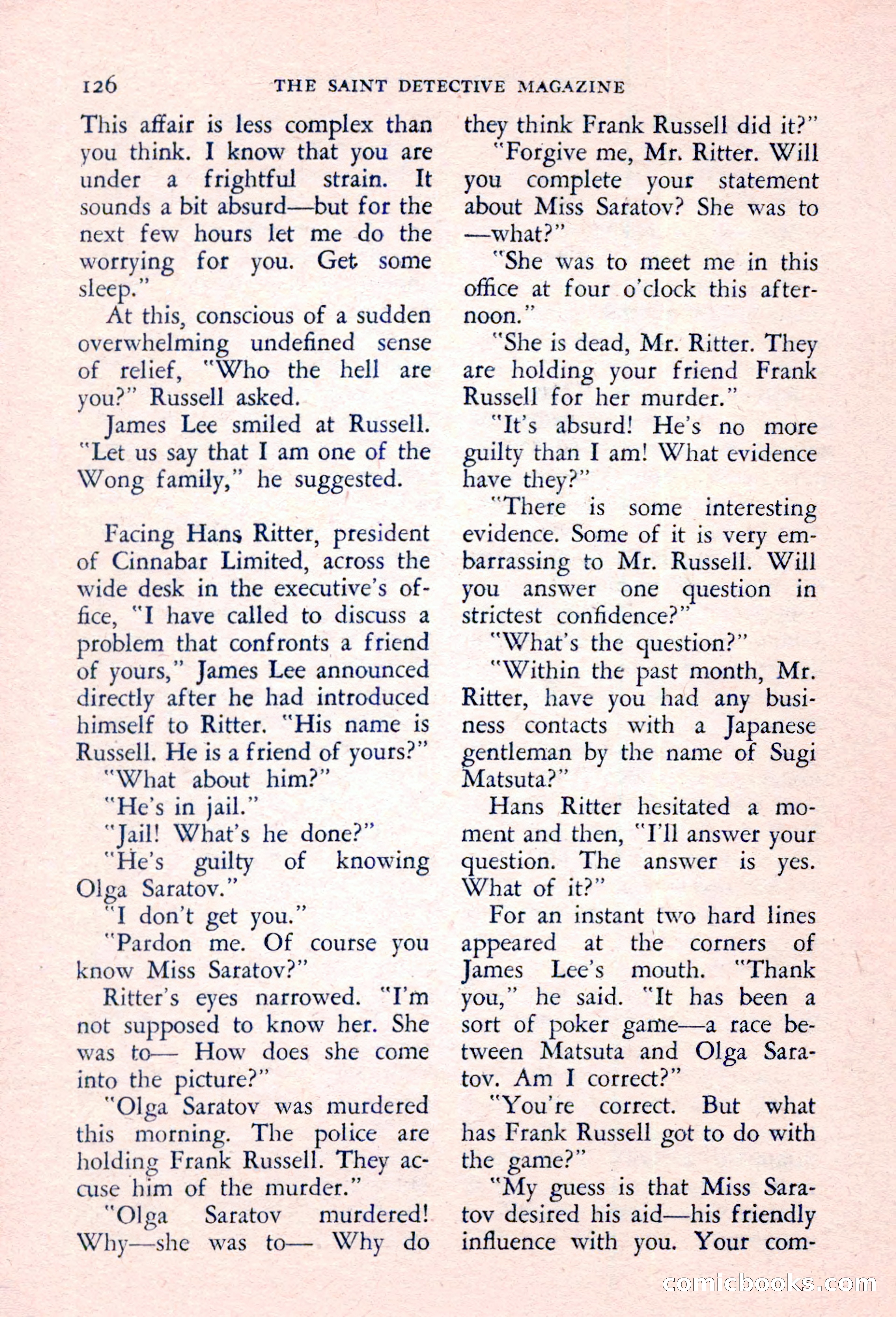 The Saint Detective Magazine, March 1957 — page 128 of 132