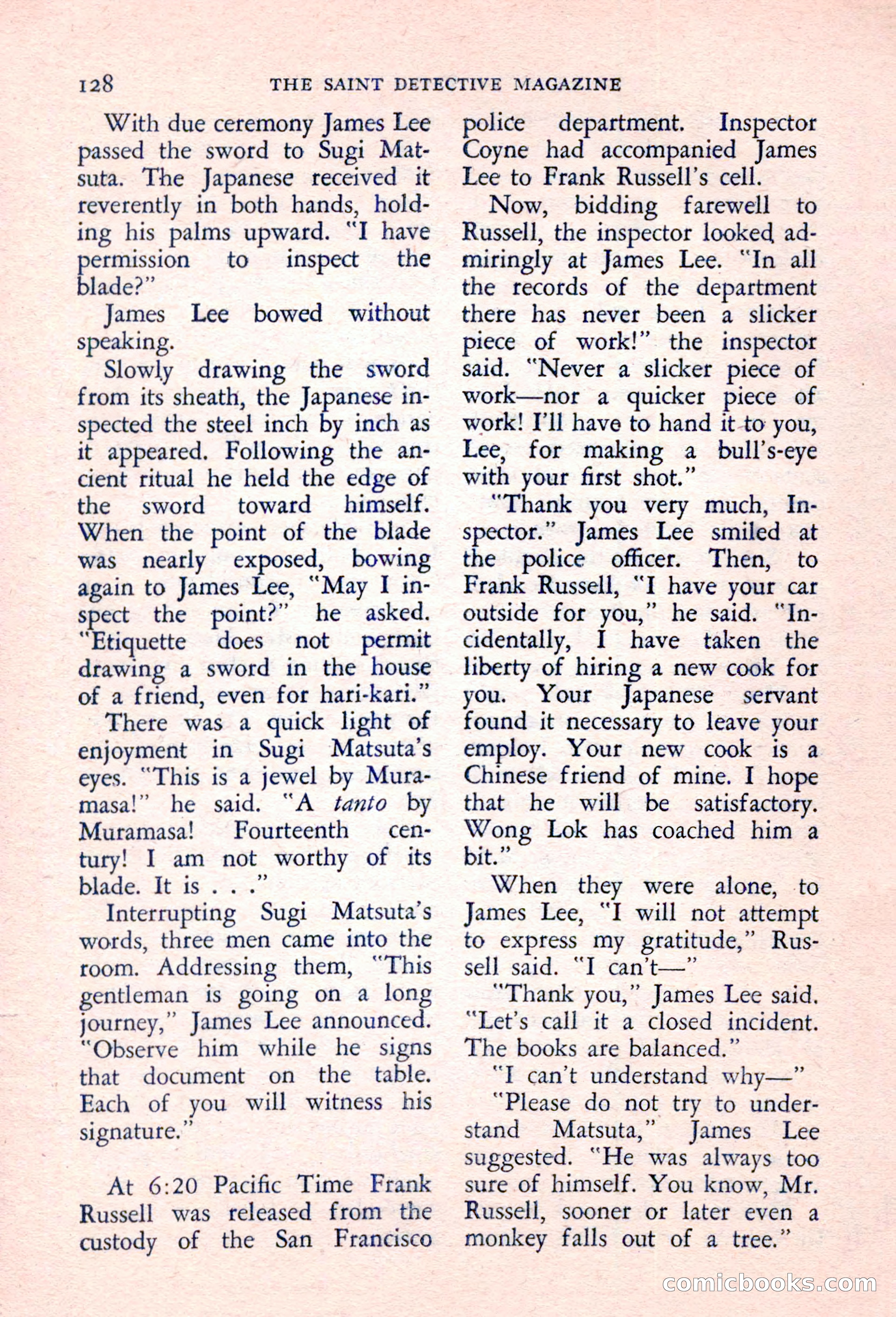 The Saint Detective Magazine, March 1957 — page 130 of 132