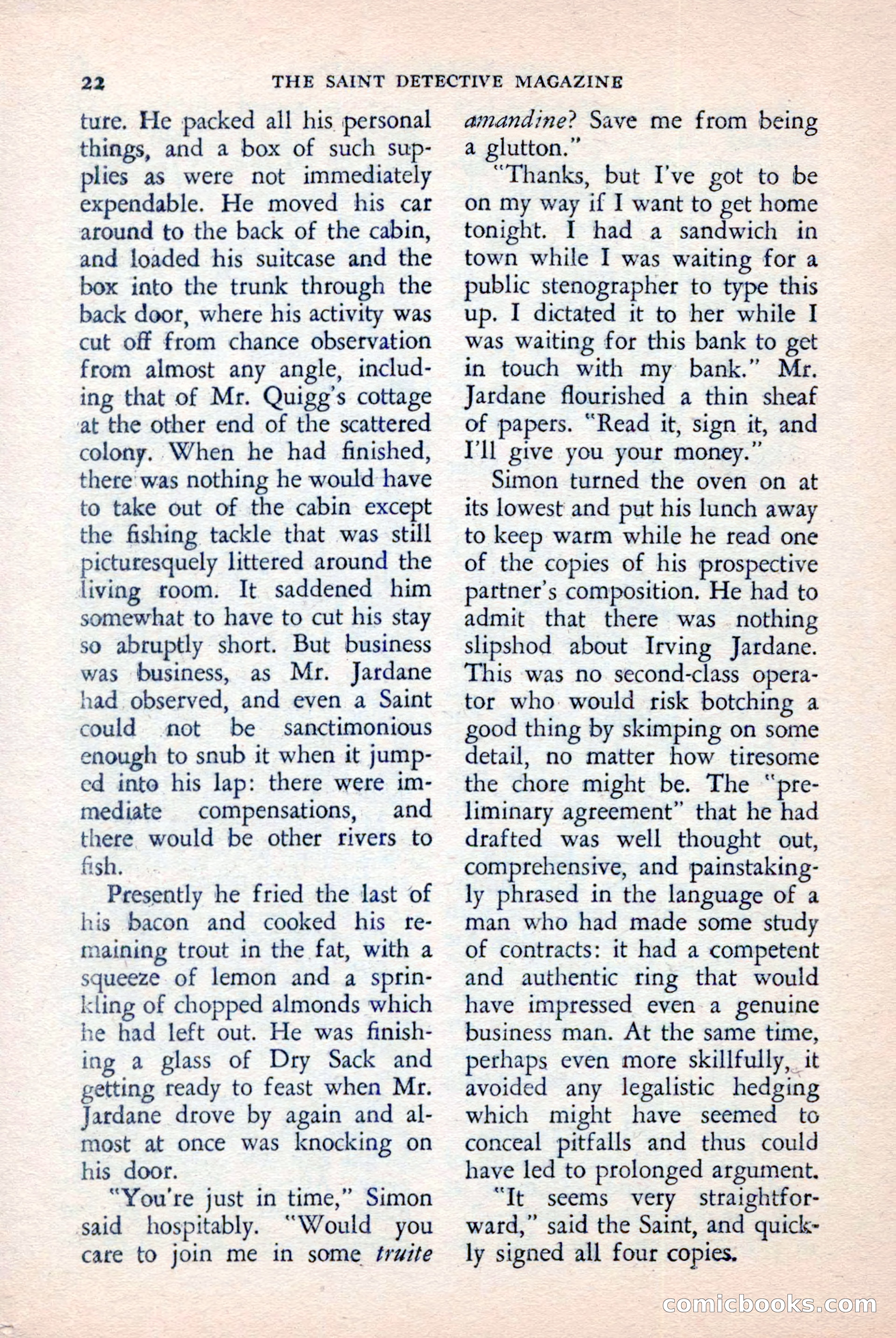 The Saint Detective Magazine, April 1957 — page 24 of 148
