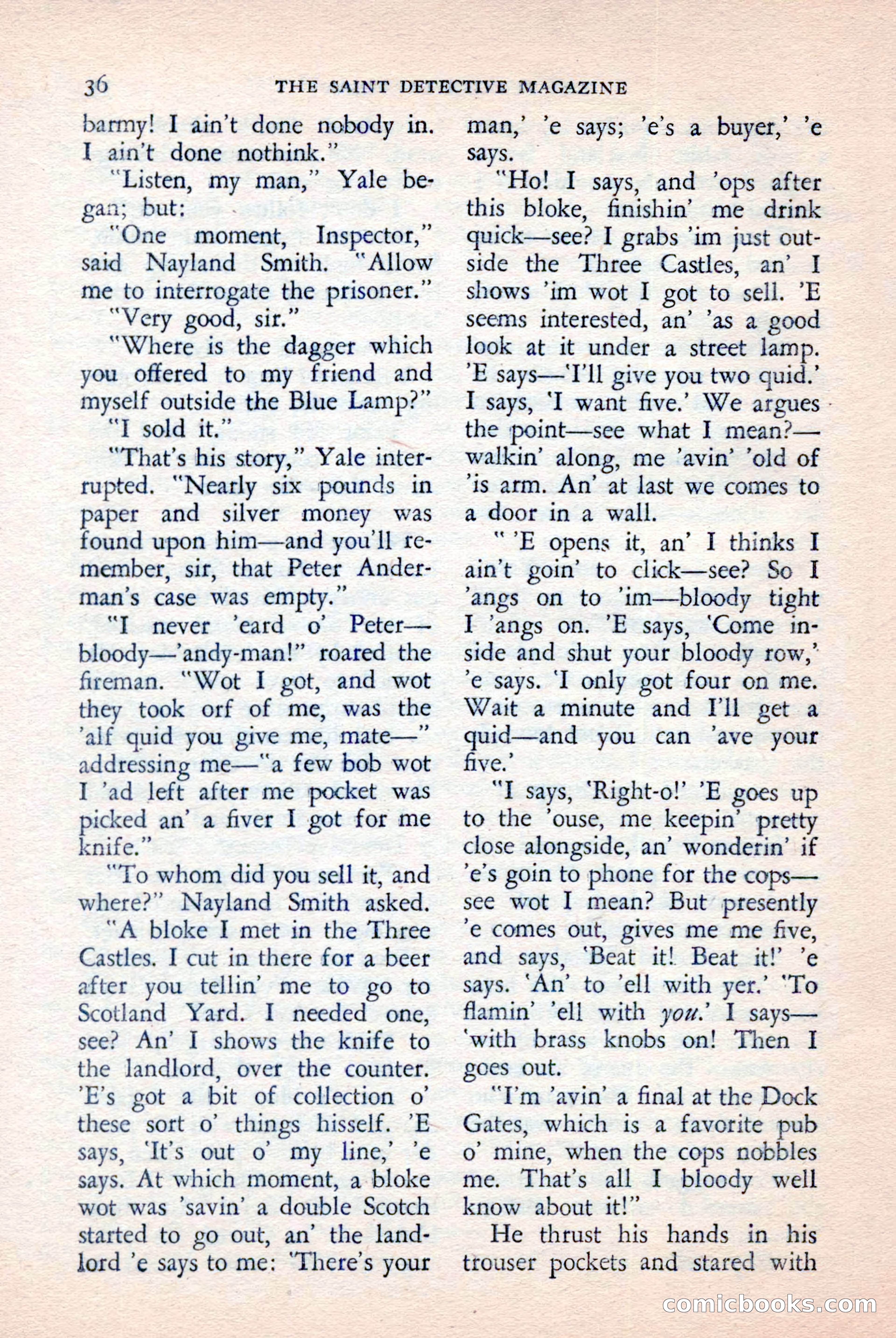 The Saint Detective Magazine, April 1957 — page 38 of 148