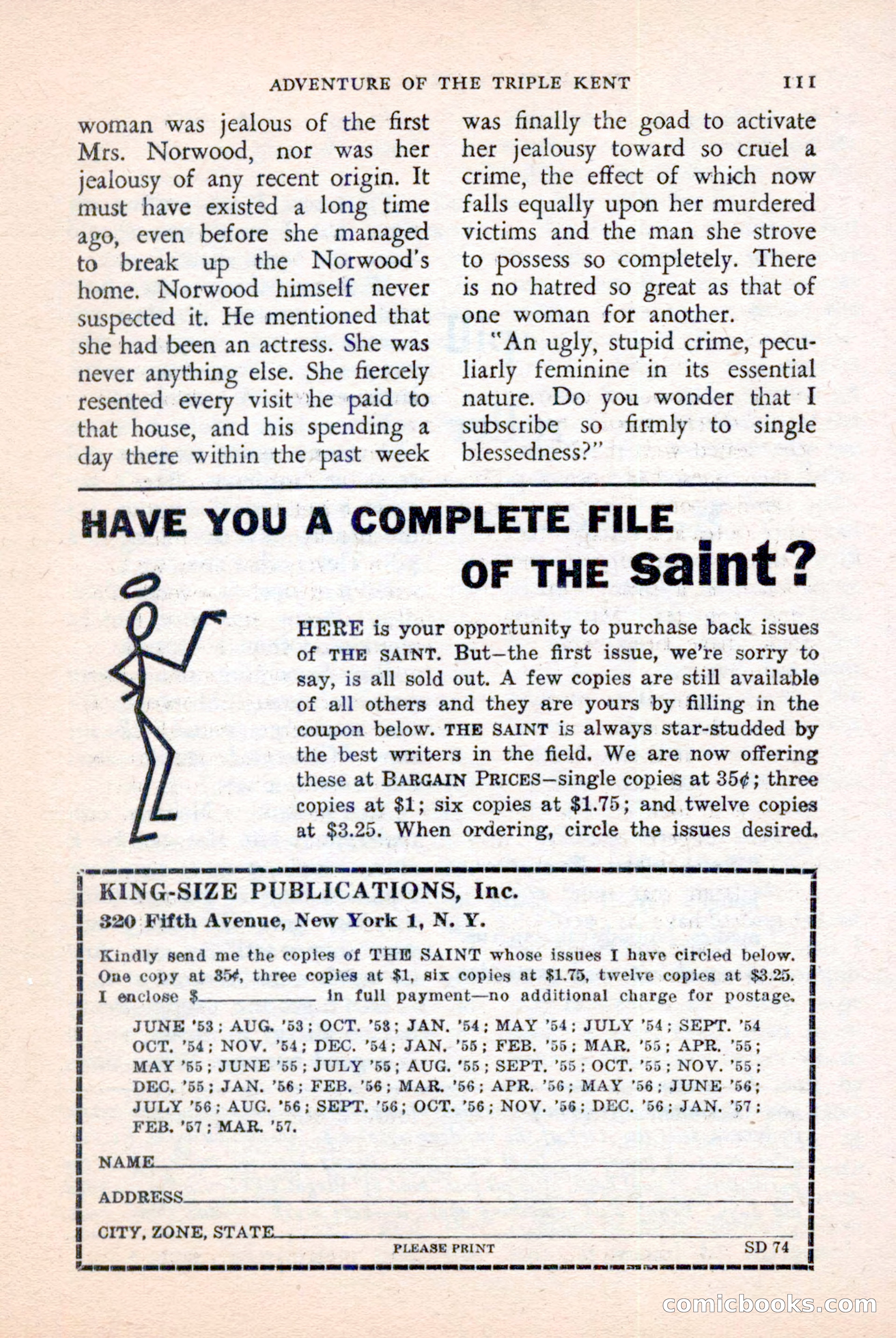 The Saint Detective Magazine, April 1957 — page 113 of 148