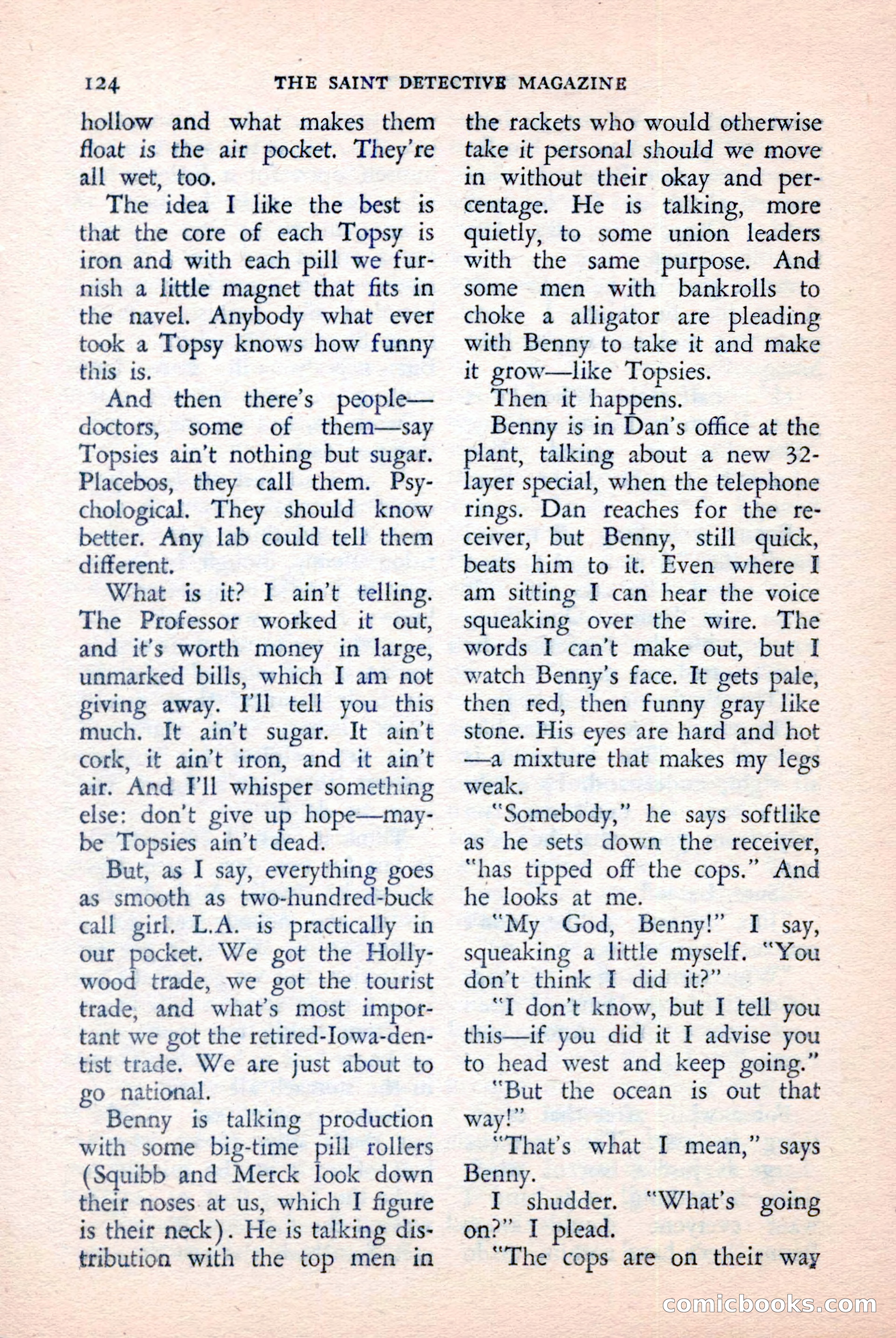 The Saint Detective Magazine, April 1957 — page 126 of 148