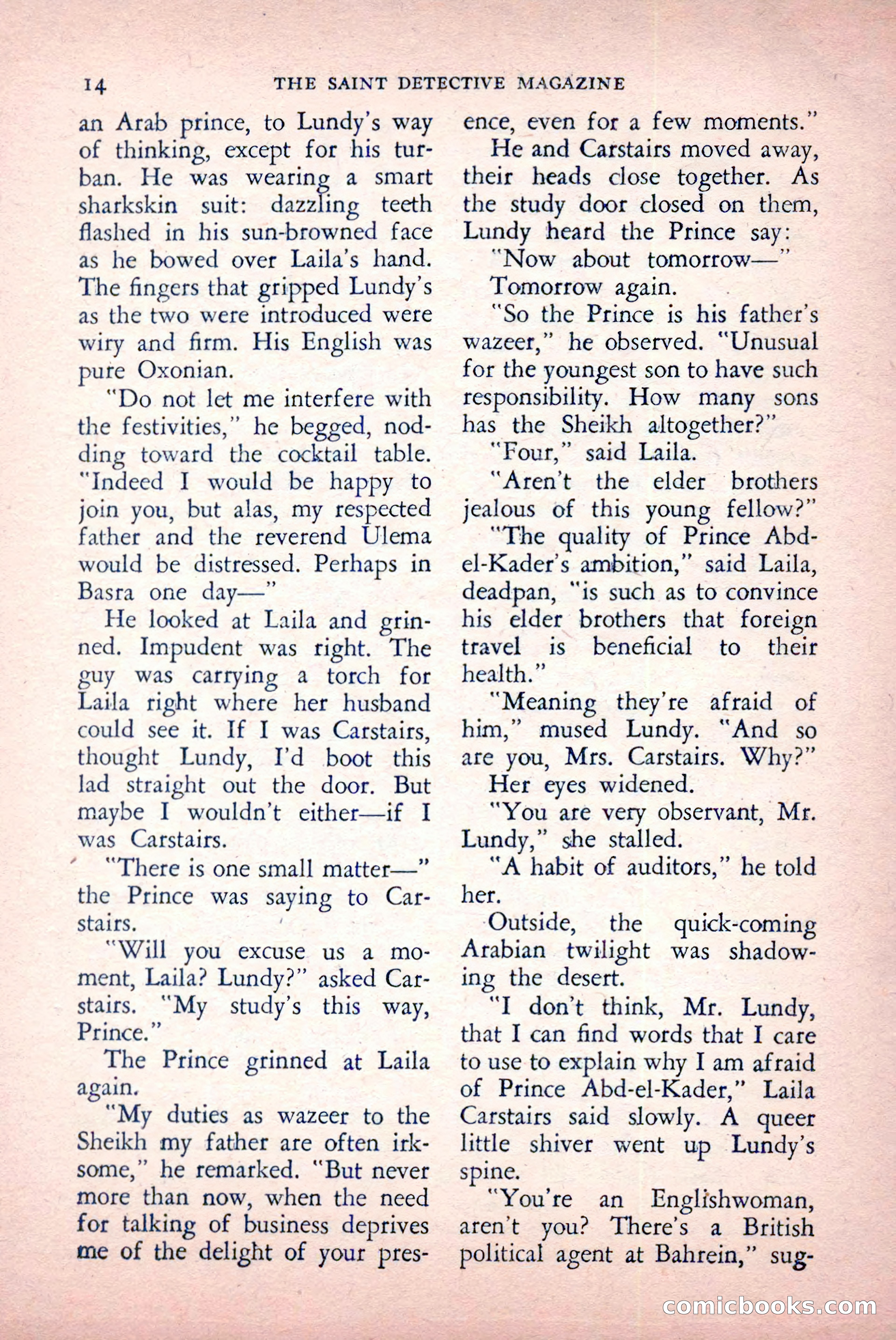 The Saint Detective Magazine, May 1957 — page 16 of 148