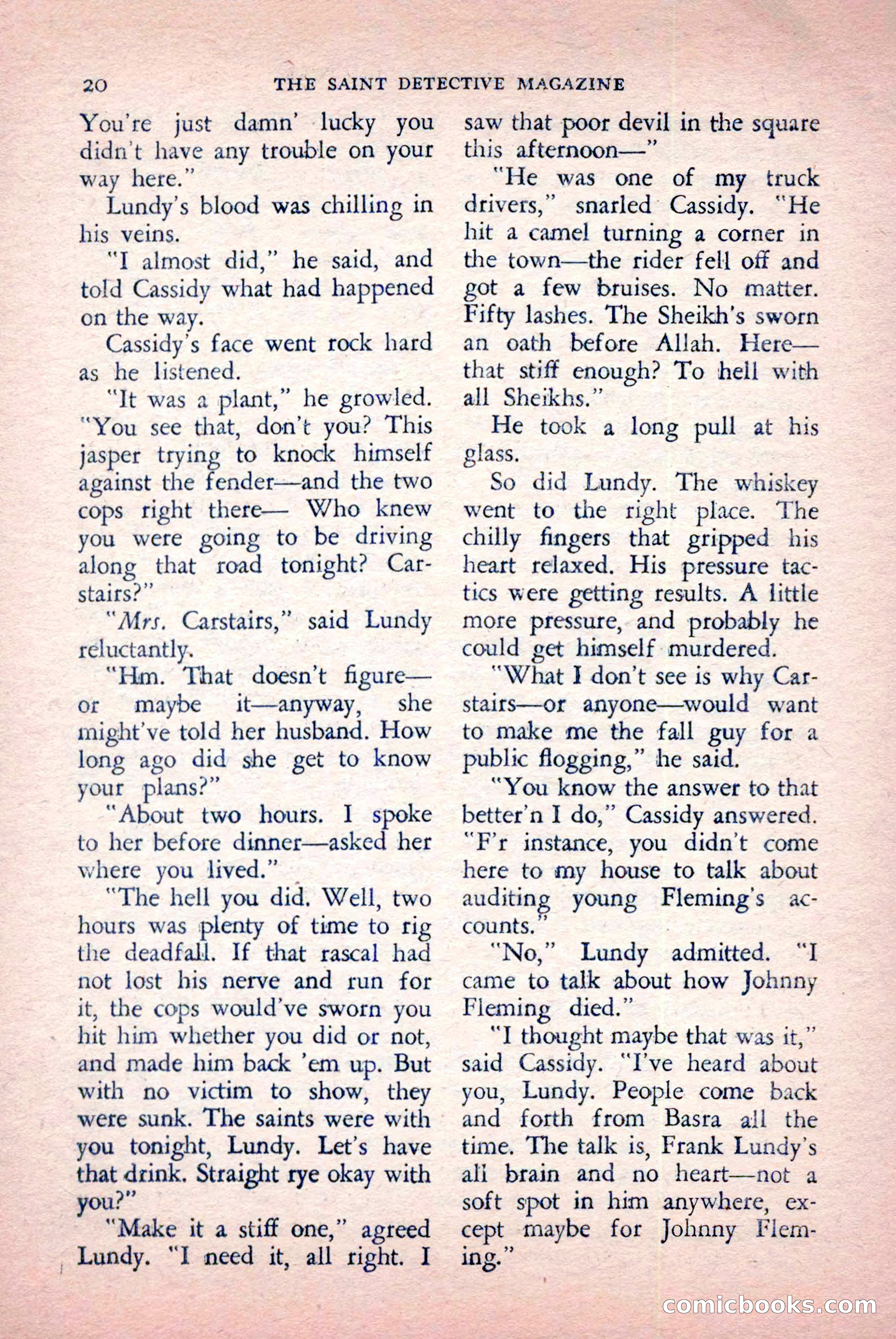 The Saint Detective Magazine, May 1957 — page 22 of 148