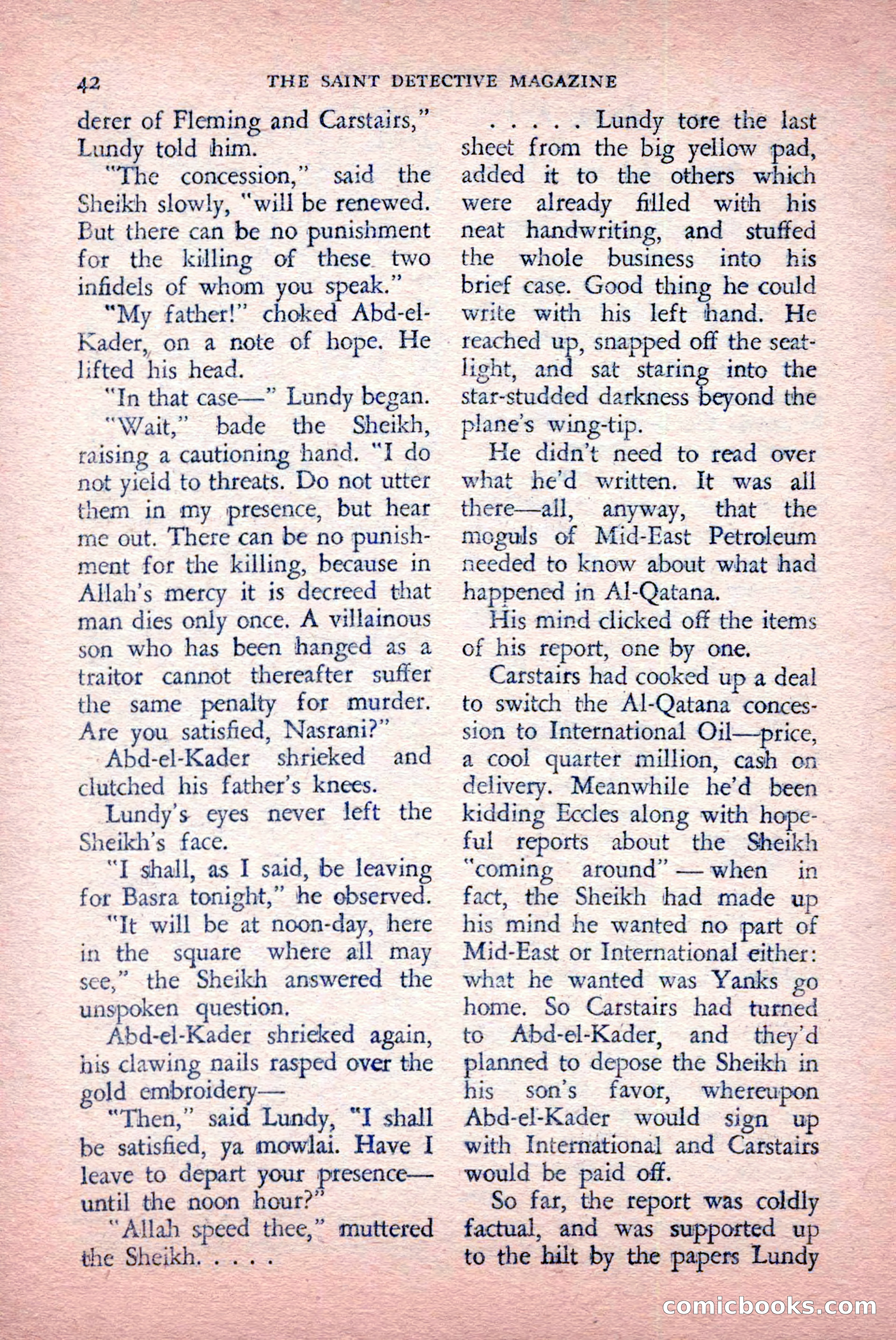 The Saint Detective Magazine, May 1957 — page 44 of 148