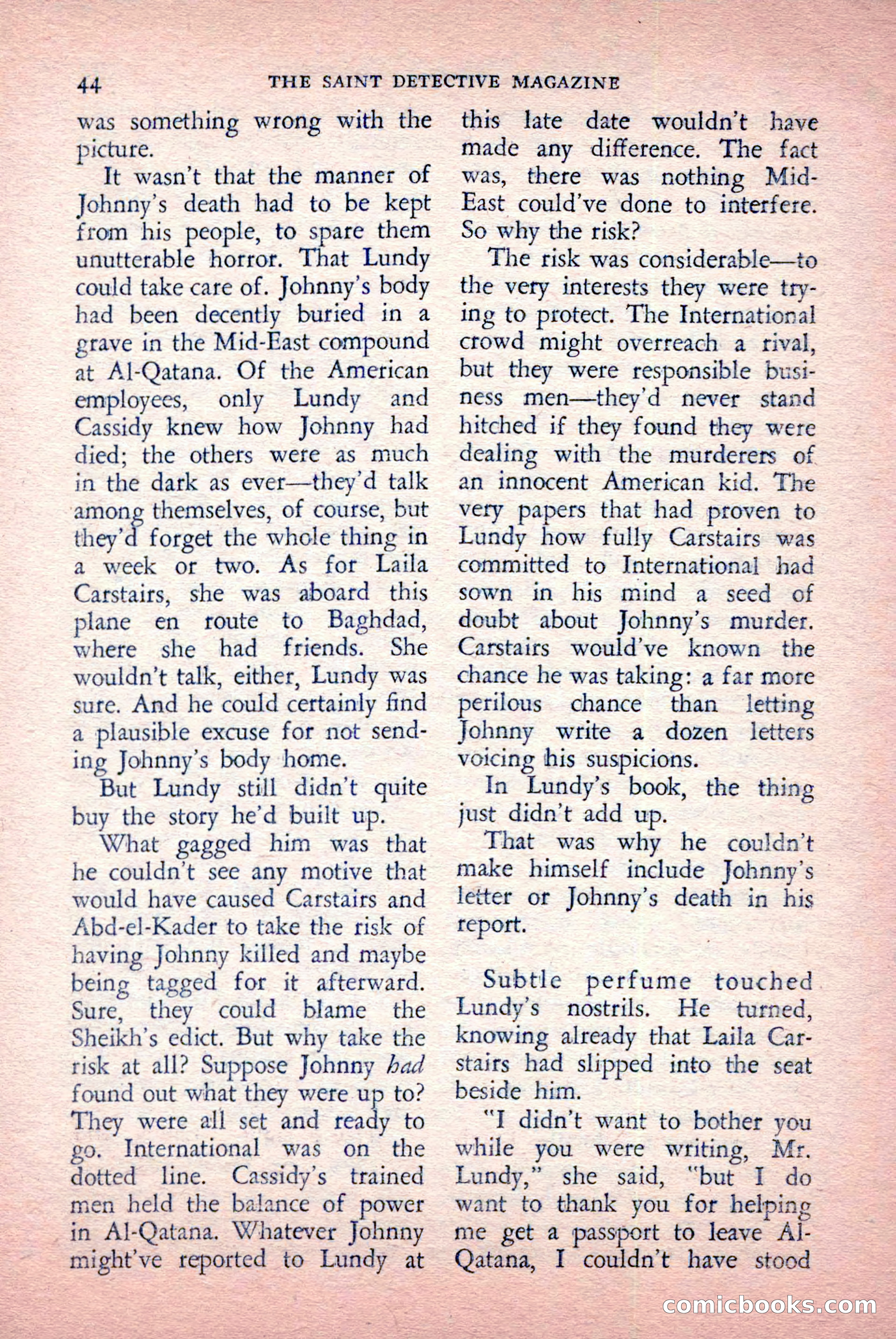 The Saint Detective Magazine, May 1957 — page 46 of 148