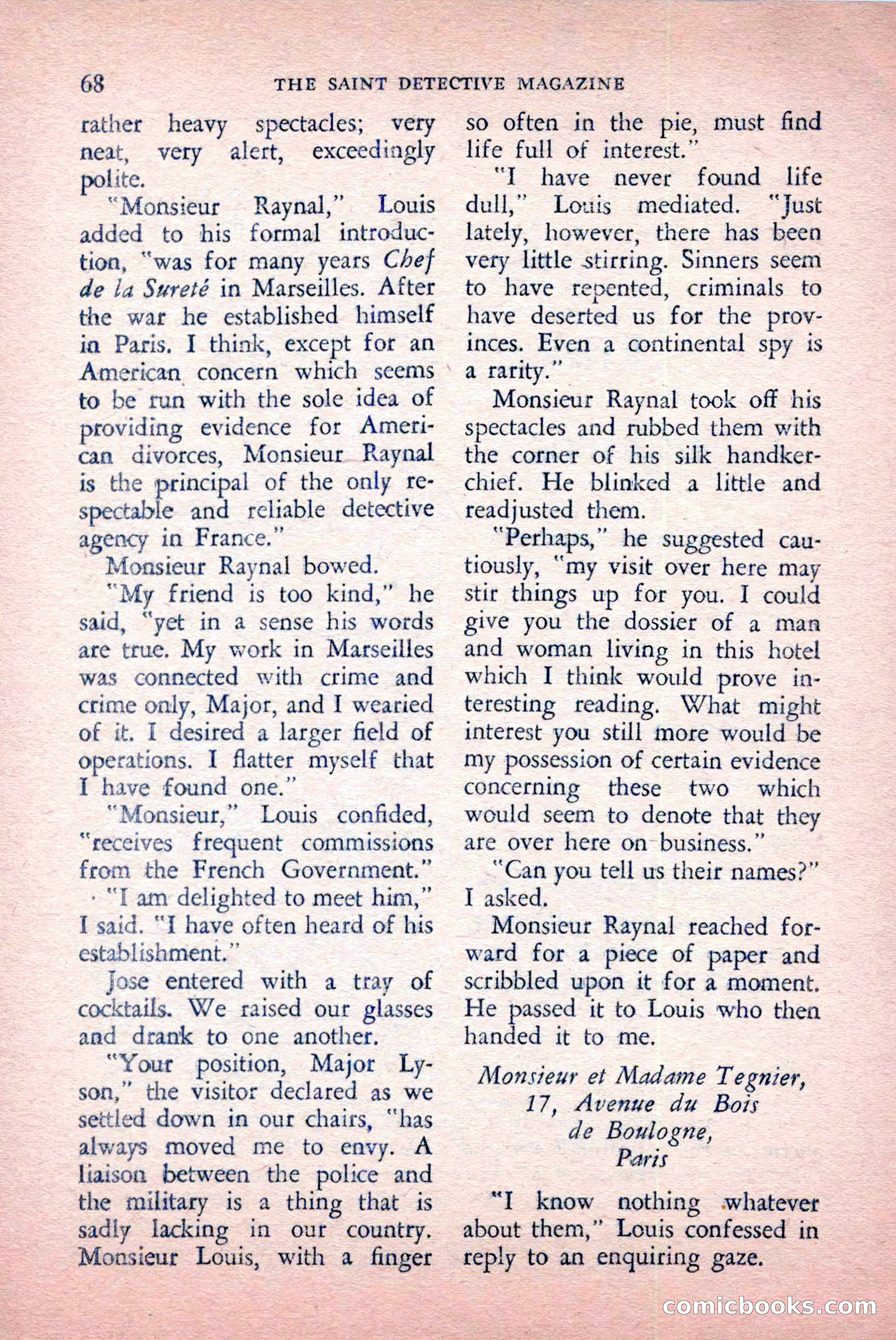 The Saint Detective Magazine, May 1957 — page 70 of 148