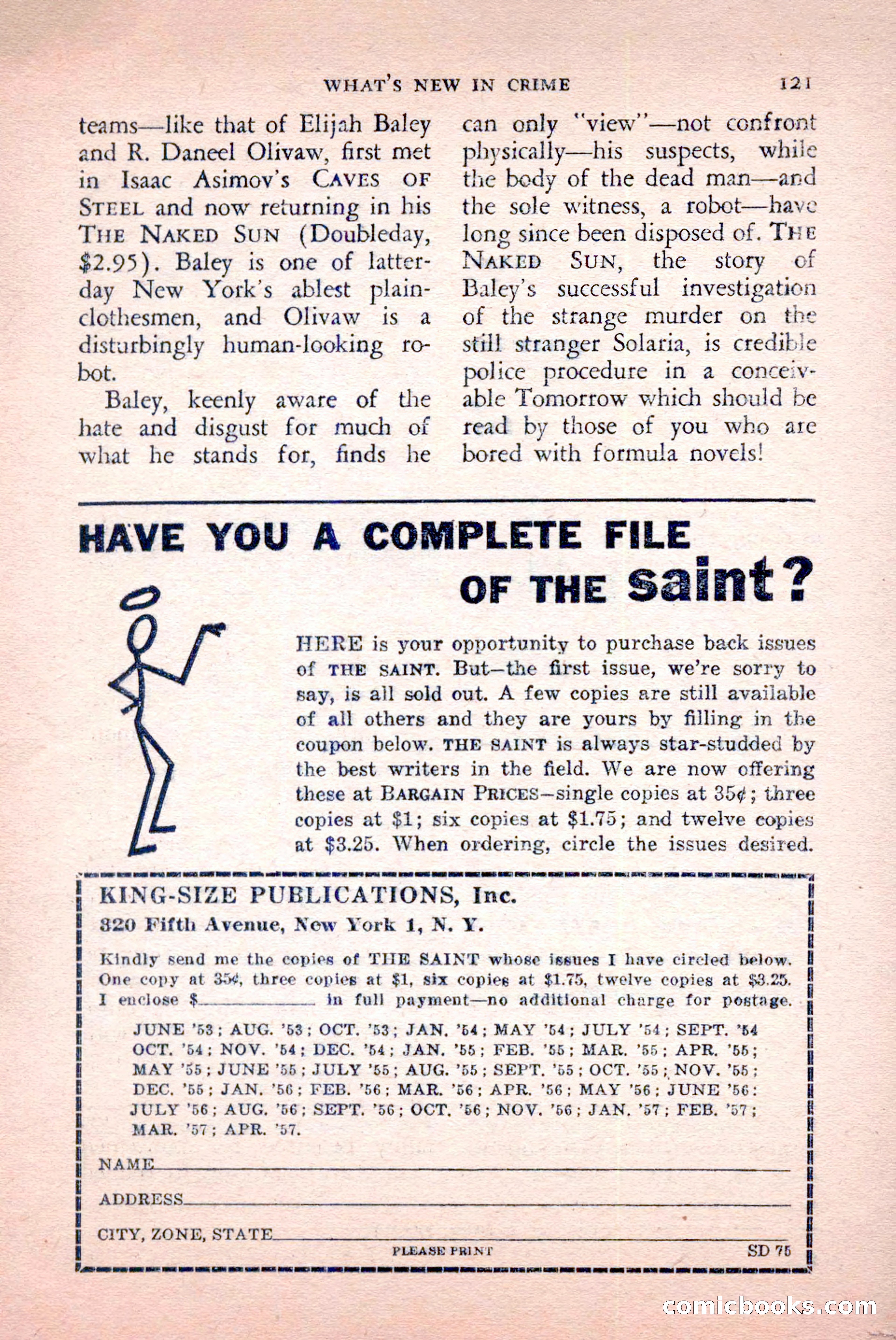 The Saint Detective Magazine, May 1957 — page 123 of 148
