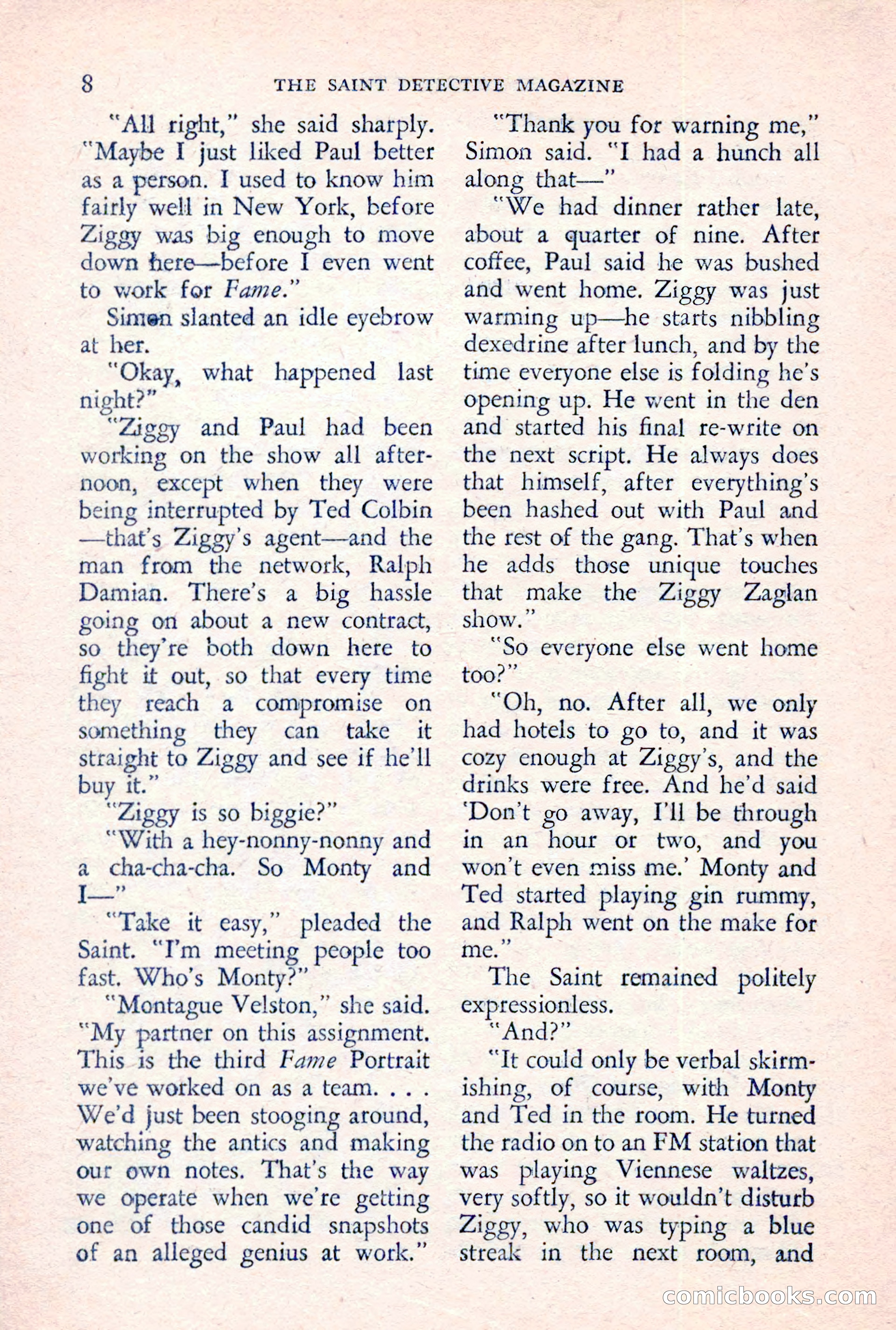 The Saint Detective Magazine, June 1957 — page 10 of 132