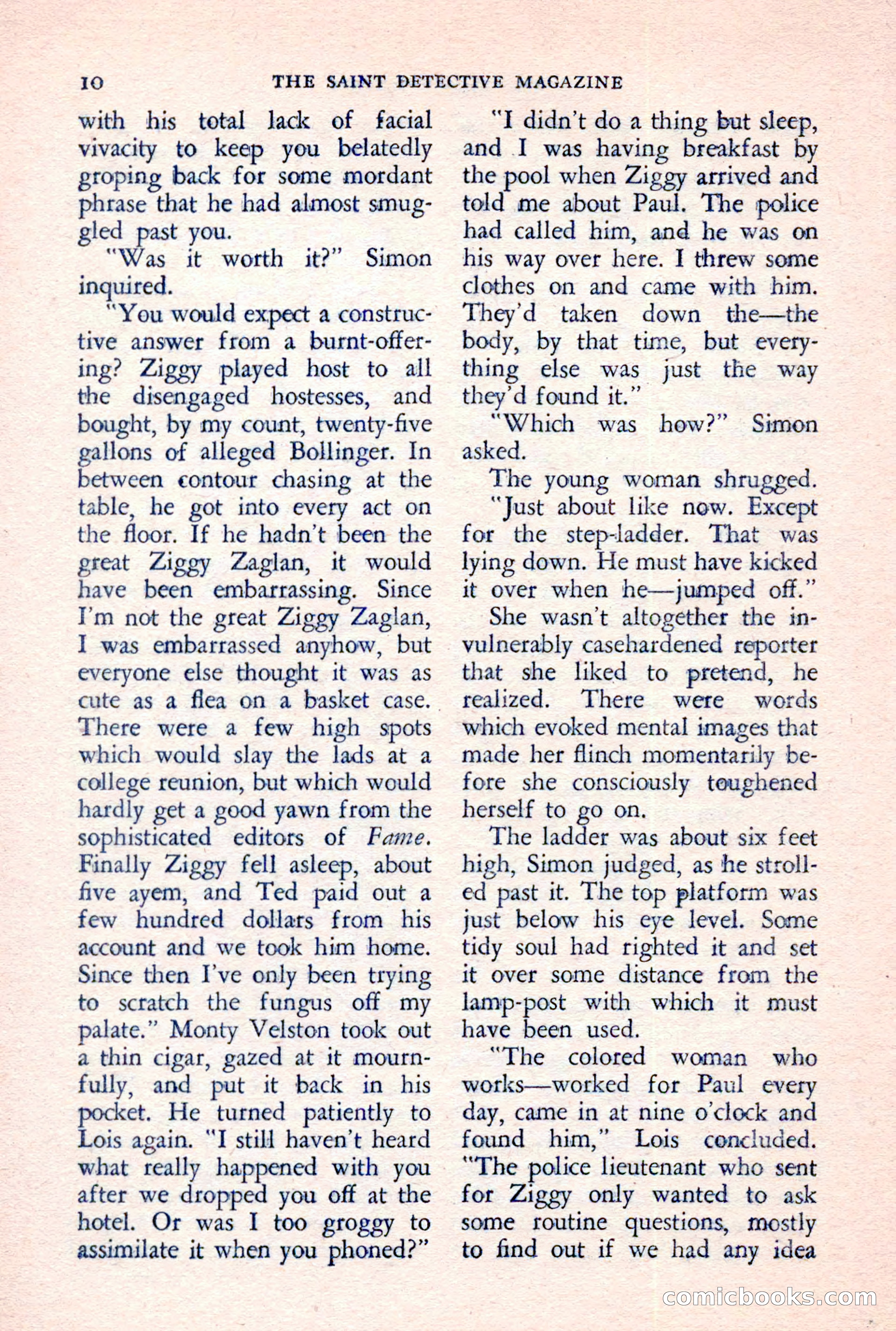 The Saint Detective Magazine, June 1957 — page 12 of 132
