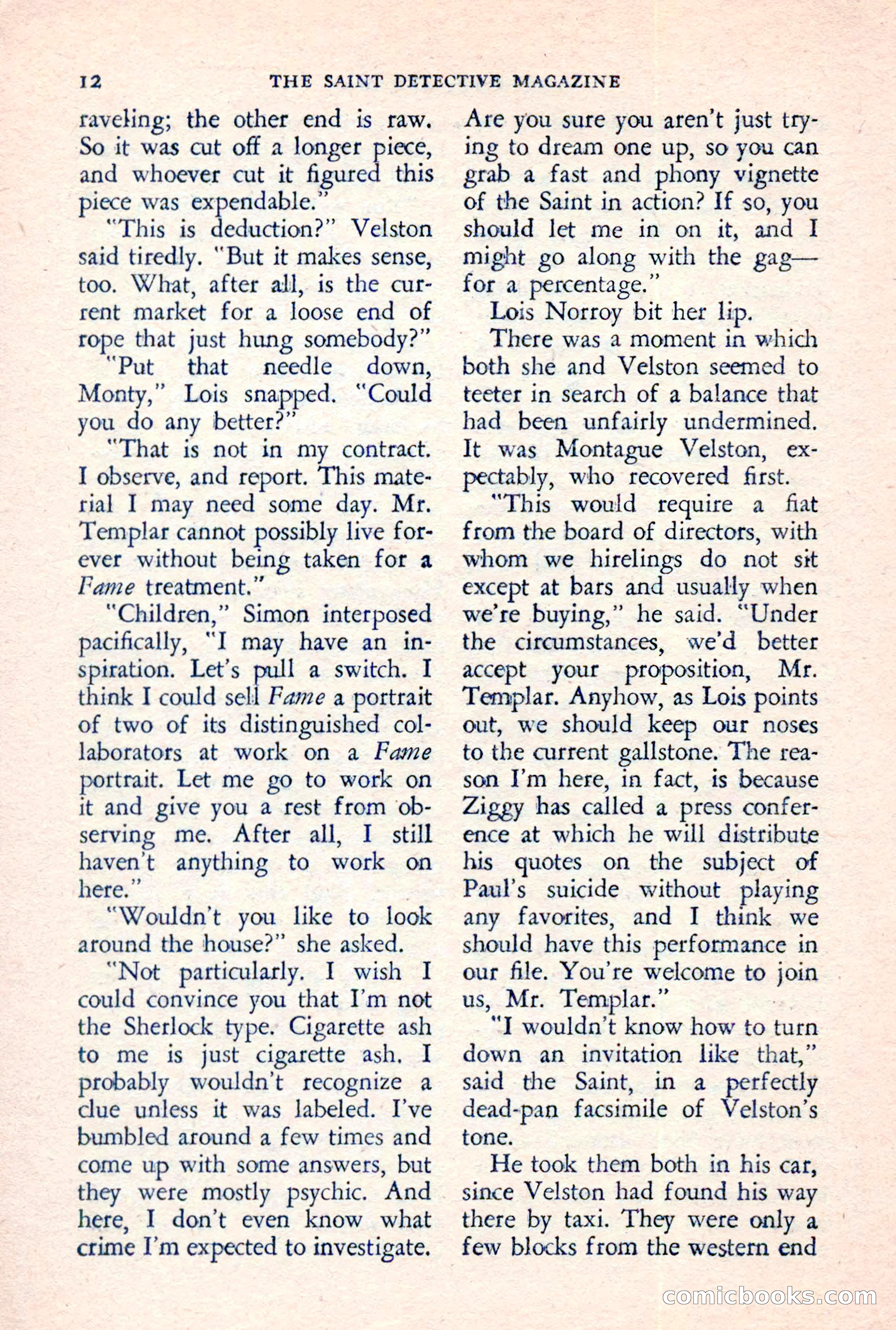 The Saint Detective Magazine, June 1957 — page 14 of 132