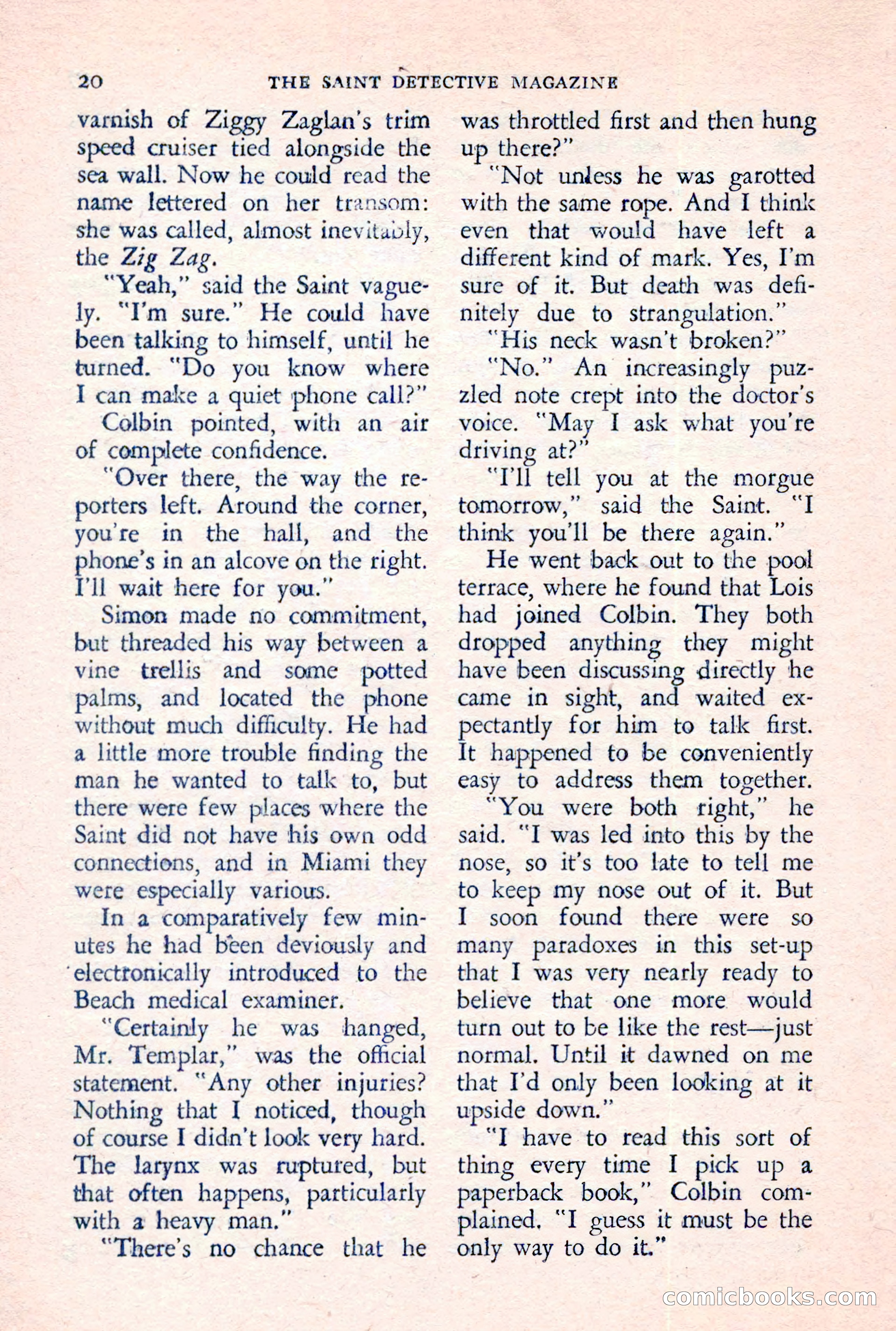 The Saint Detective Magazine, June 1957 — page 22 of 132