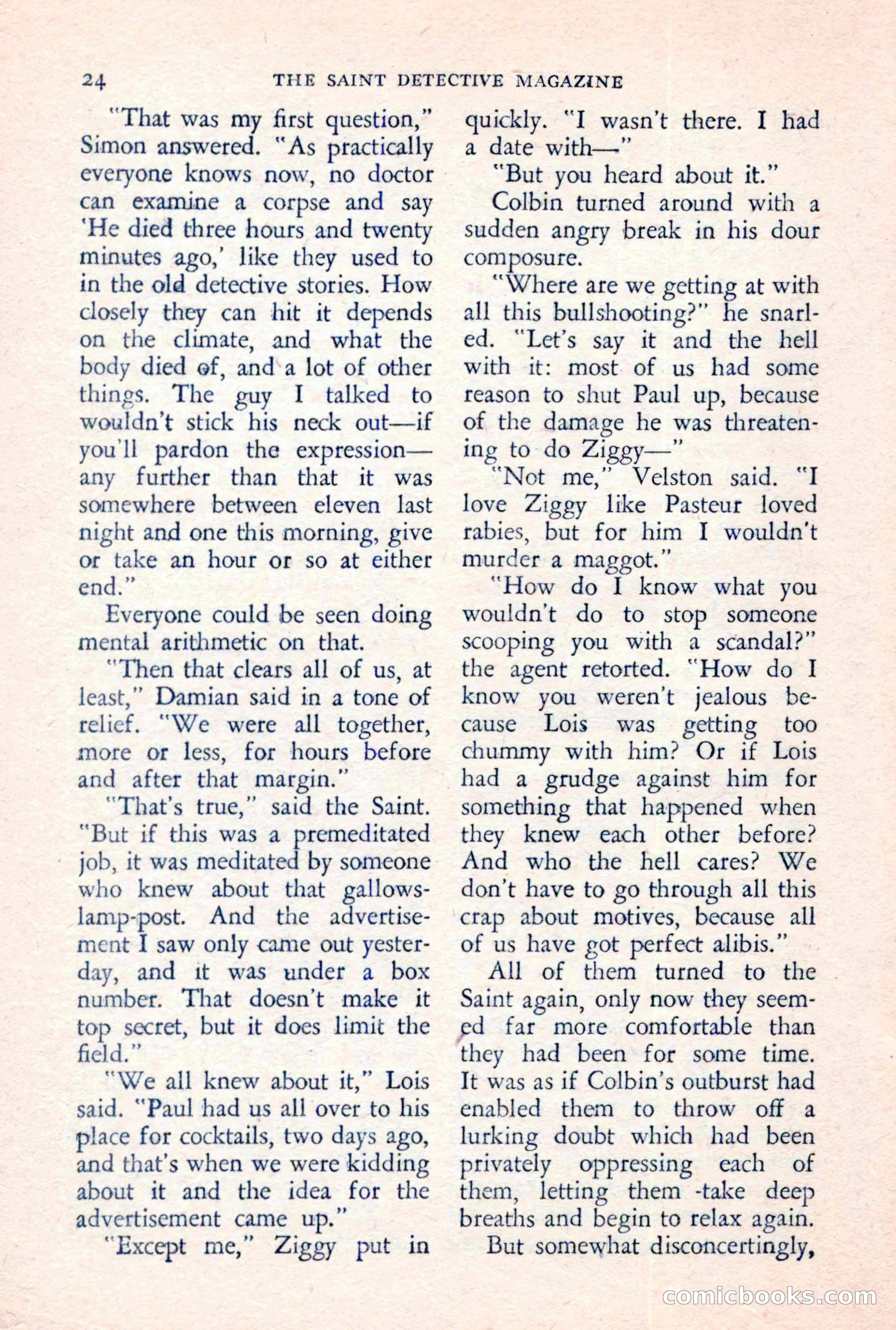 The Saint Detective Magazine, June 1957 — page 26 of 132