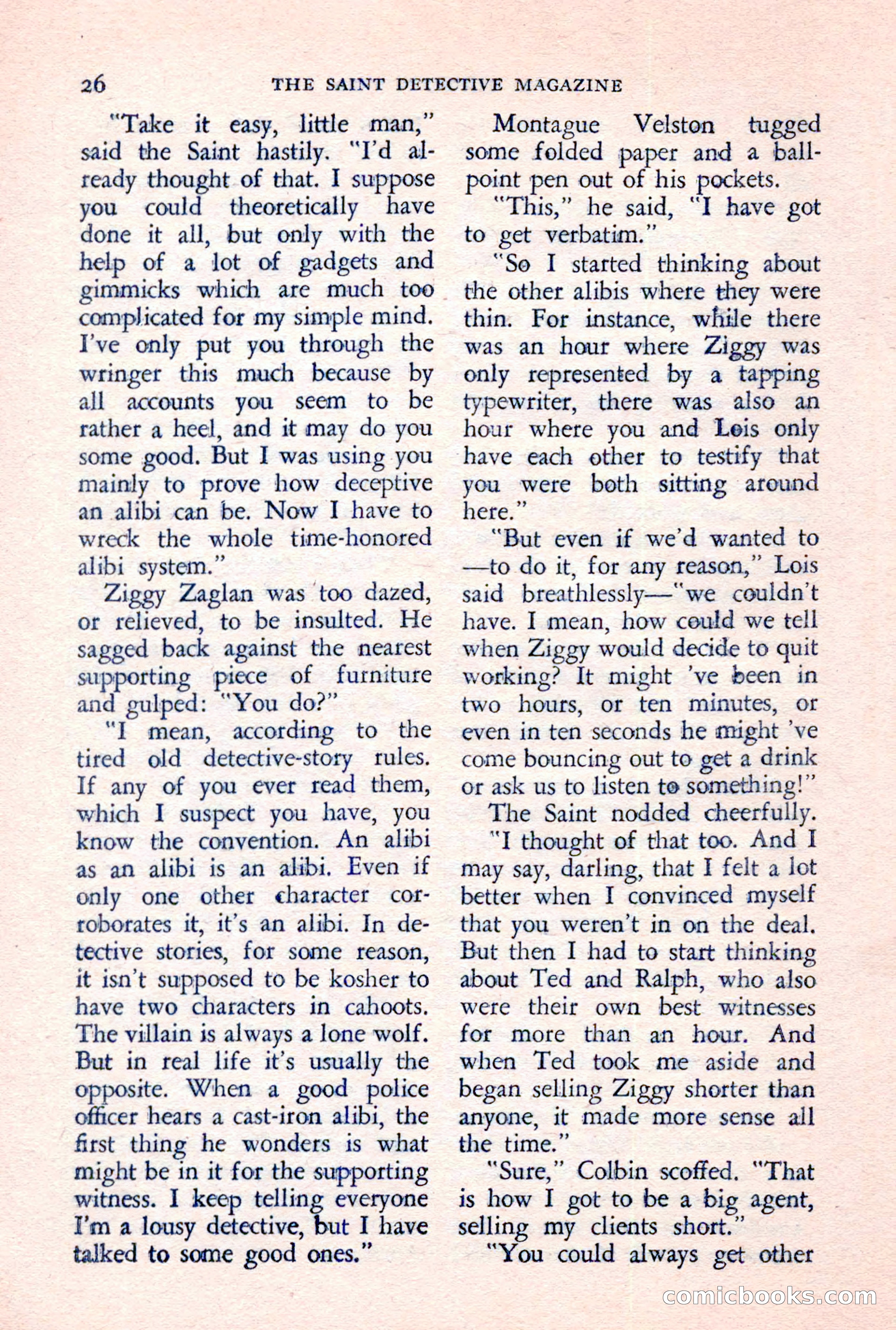 The Saint Detective Magazine, June 1957 — page 28 of 132
