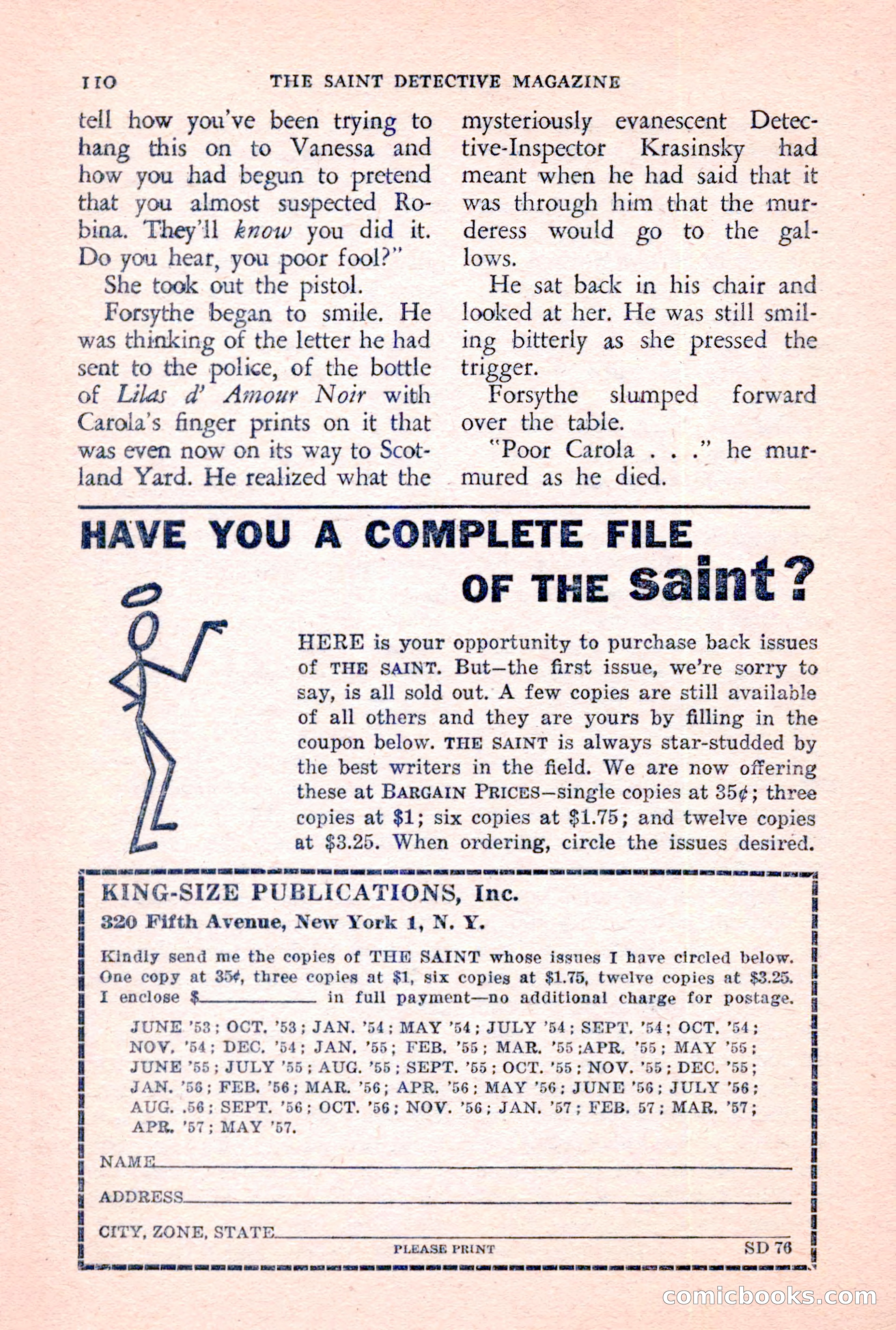 The Saint Detective Magazine, June 1957 — page 112 of 132