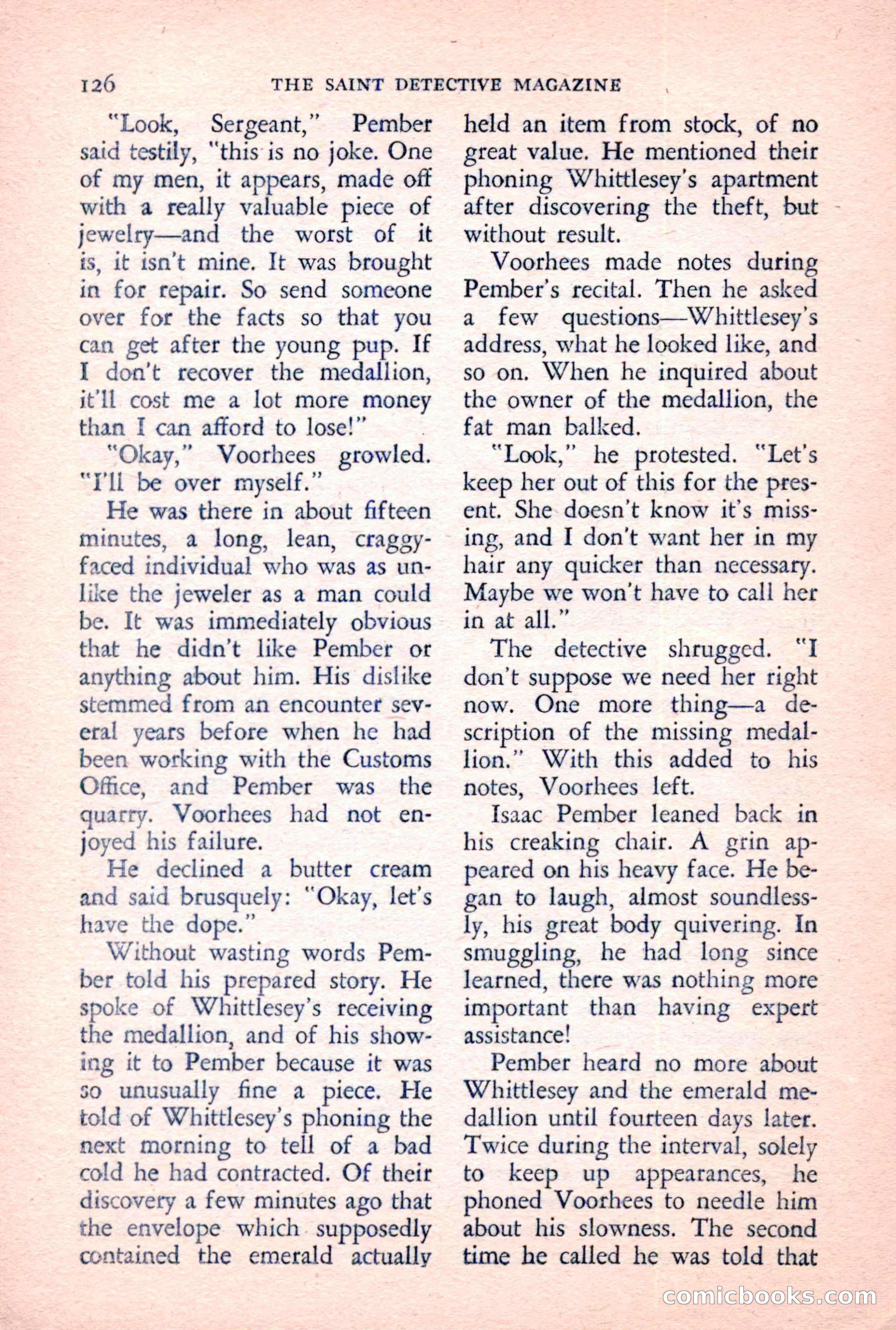 The Saint Detective Magazine, June 1957 — page 128 of 132