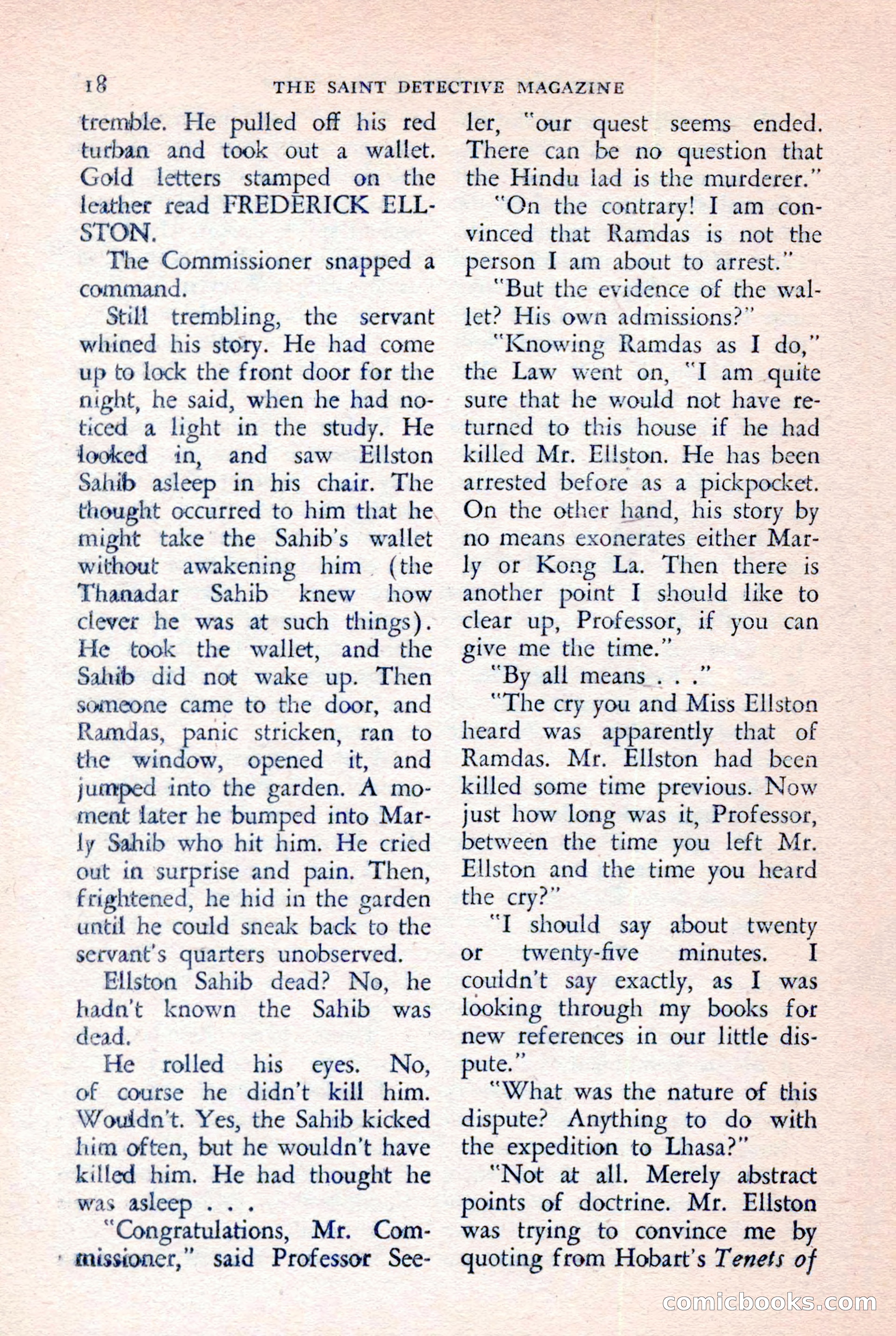 The Saint Detective Magazine, July 1957 — page 20 of 132