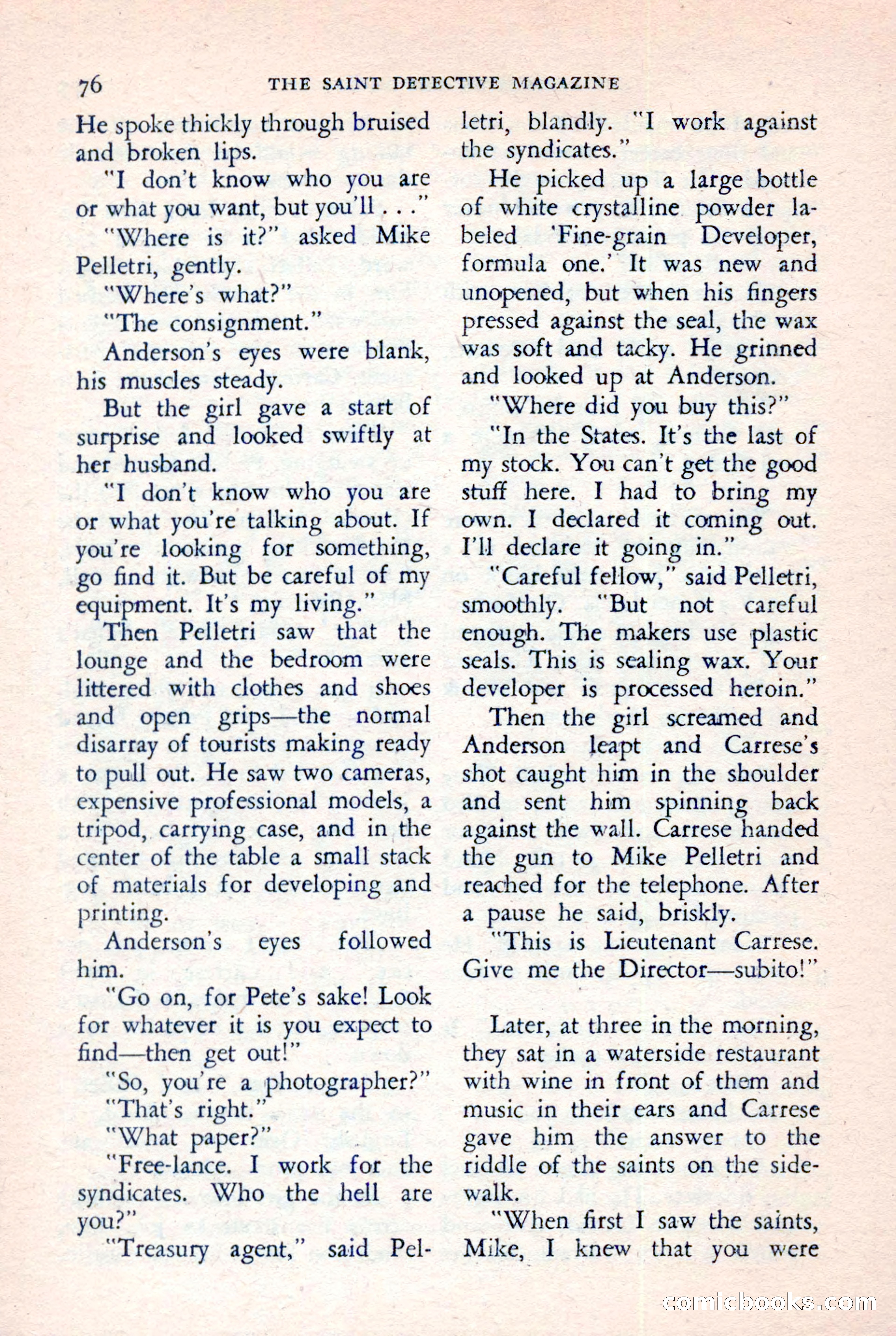 The Saint Detective Magazine, July 1957 — page 78 of 132