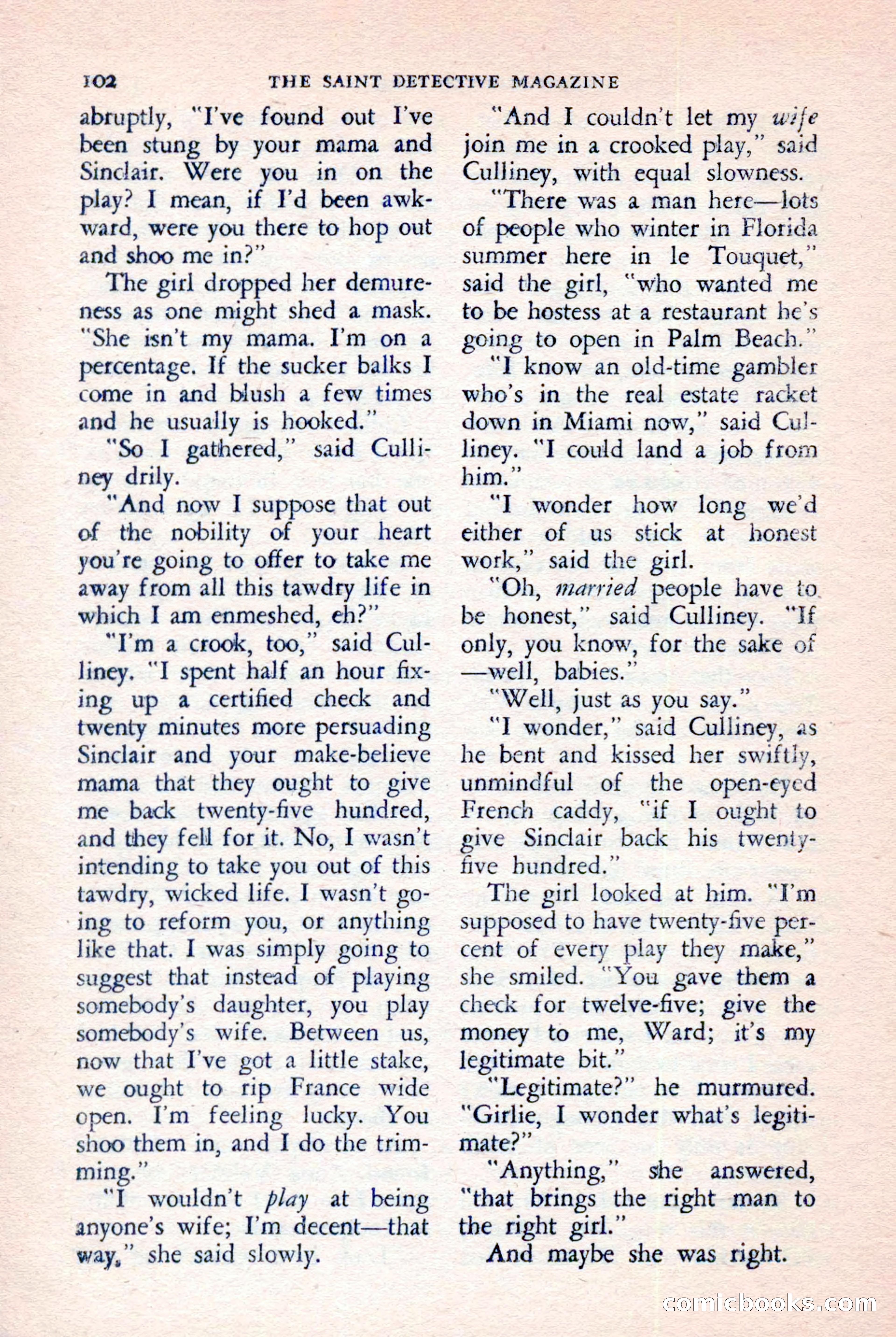 The Saint Detective Magazine, July 1957 — page 104 of 132