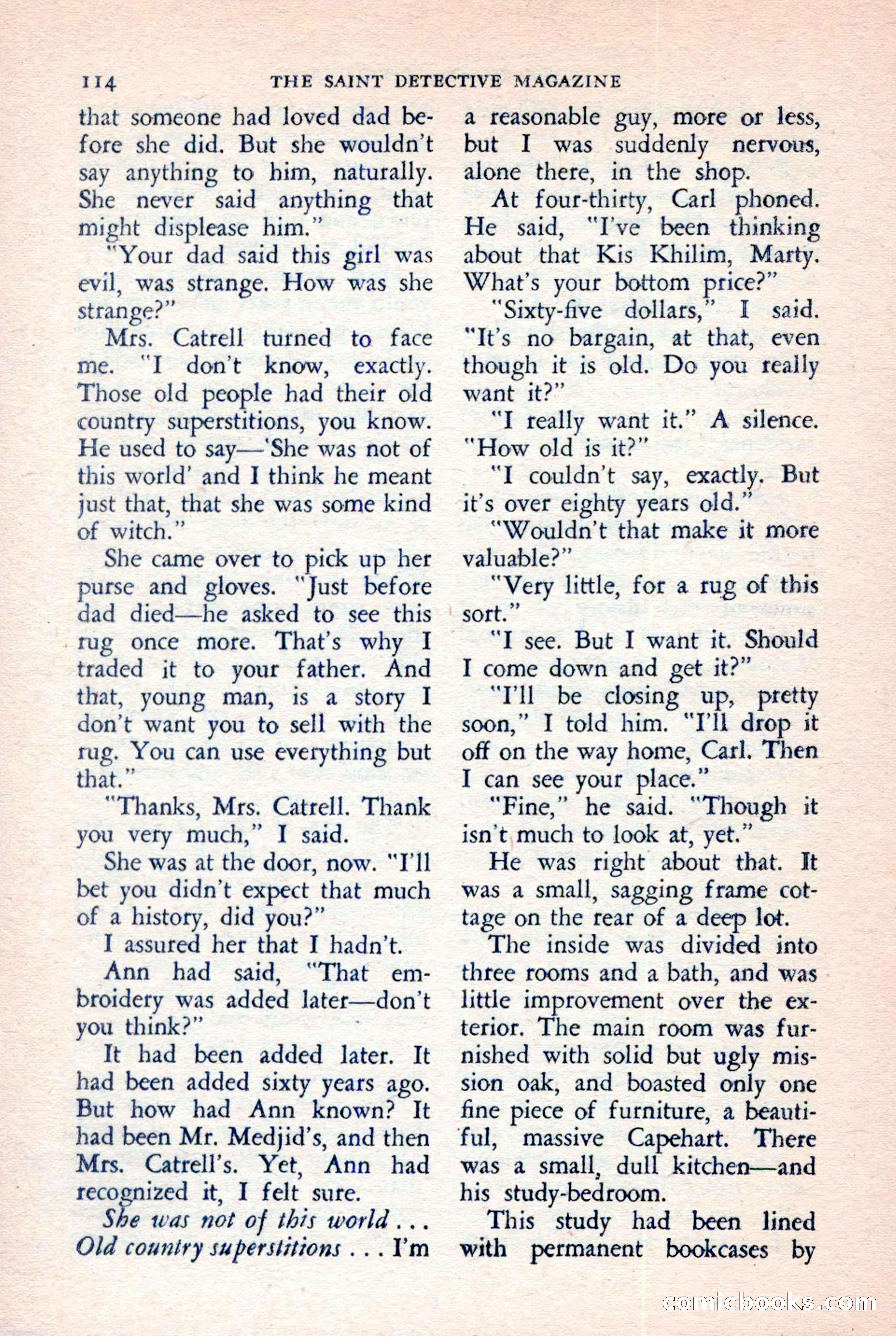 The Saint Detective Magazine, July 1957 — page 116 of 132